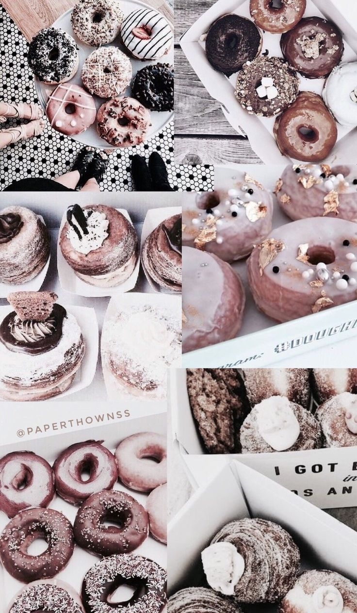 740x1270 Donut Collage Wallpaper. Food Collage, Food, Food Photography, Phone