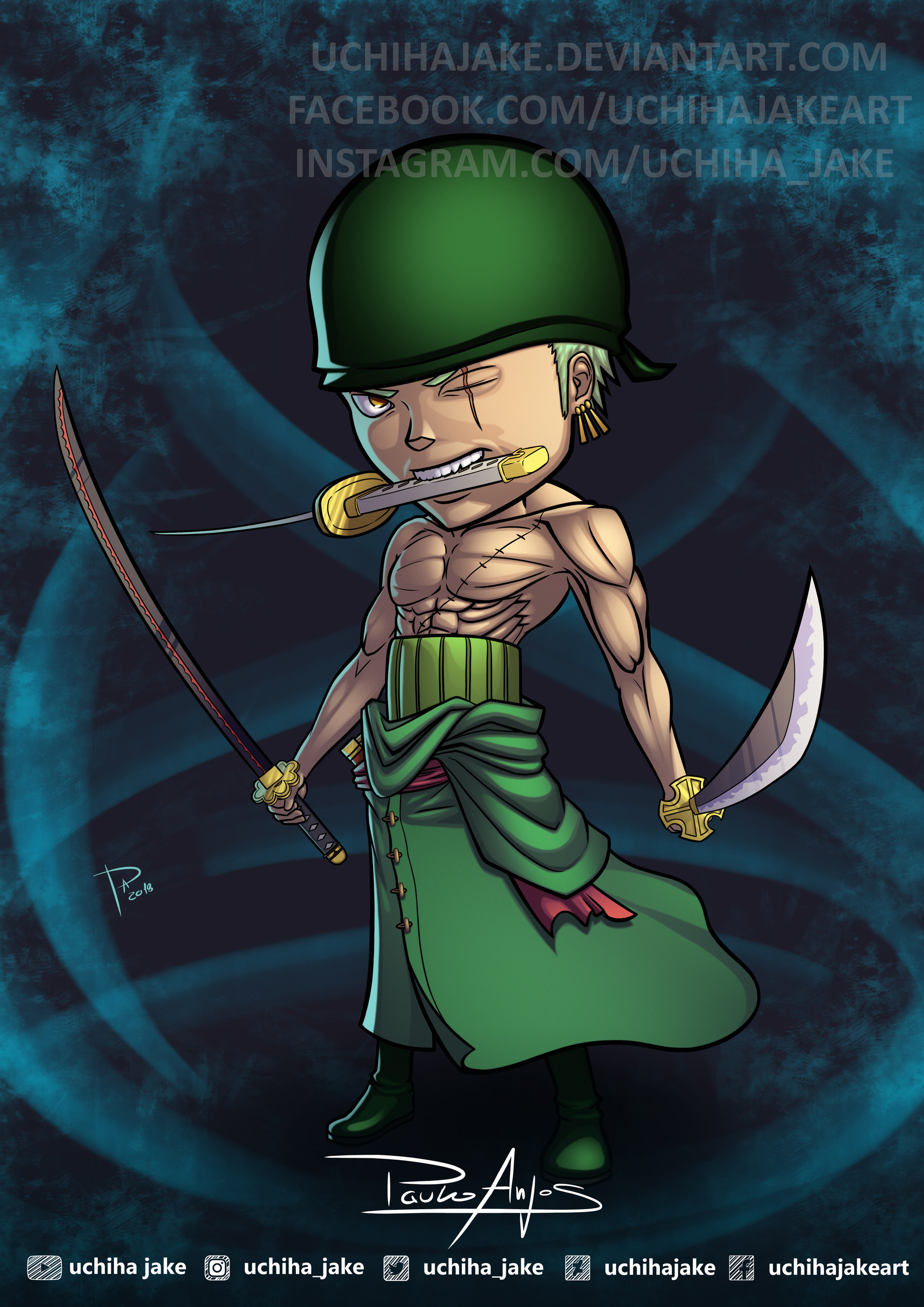 1920x2720 Chibi Zoro, Paulo Anjos, Phone