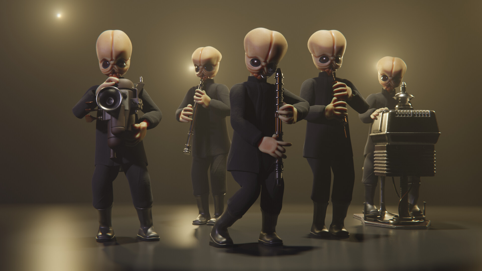 1920x1080 Jongso Lee wars Cantina Band, Desktop