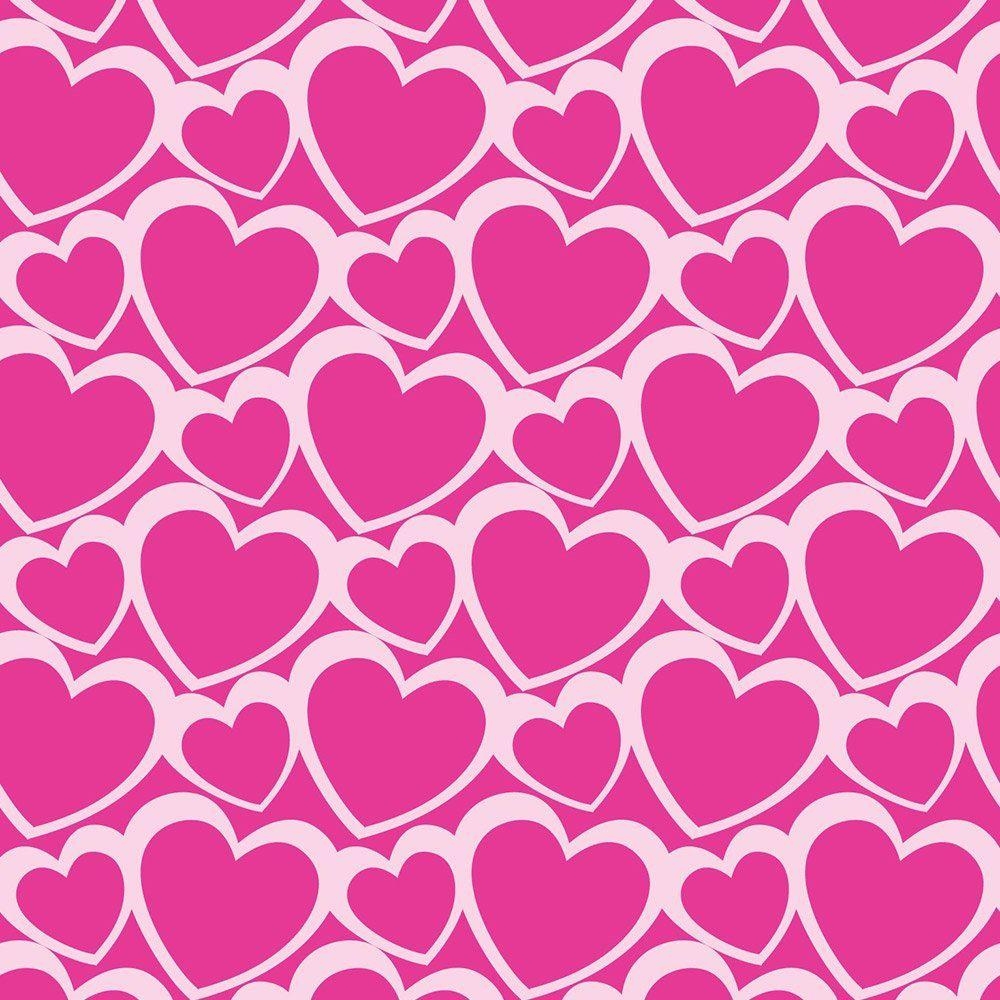 1000x1000 Fun4walls Blown Hearts Deep Pink Wallpaper, Phone