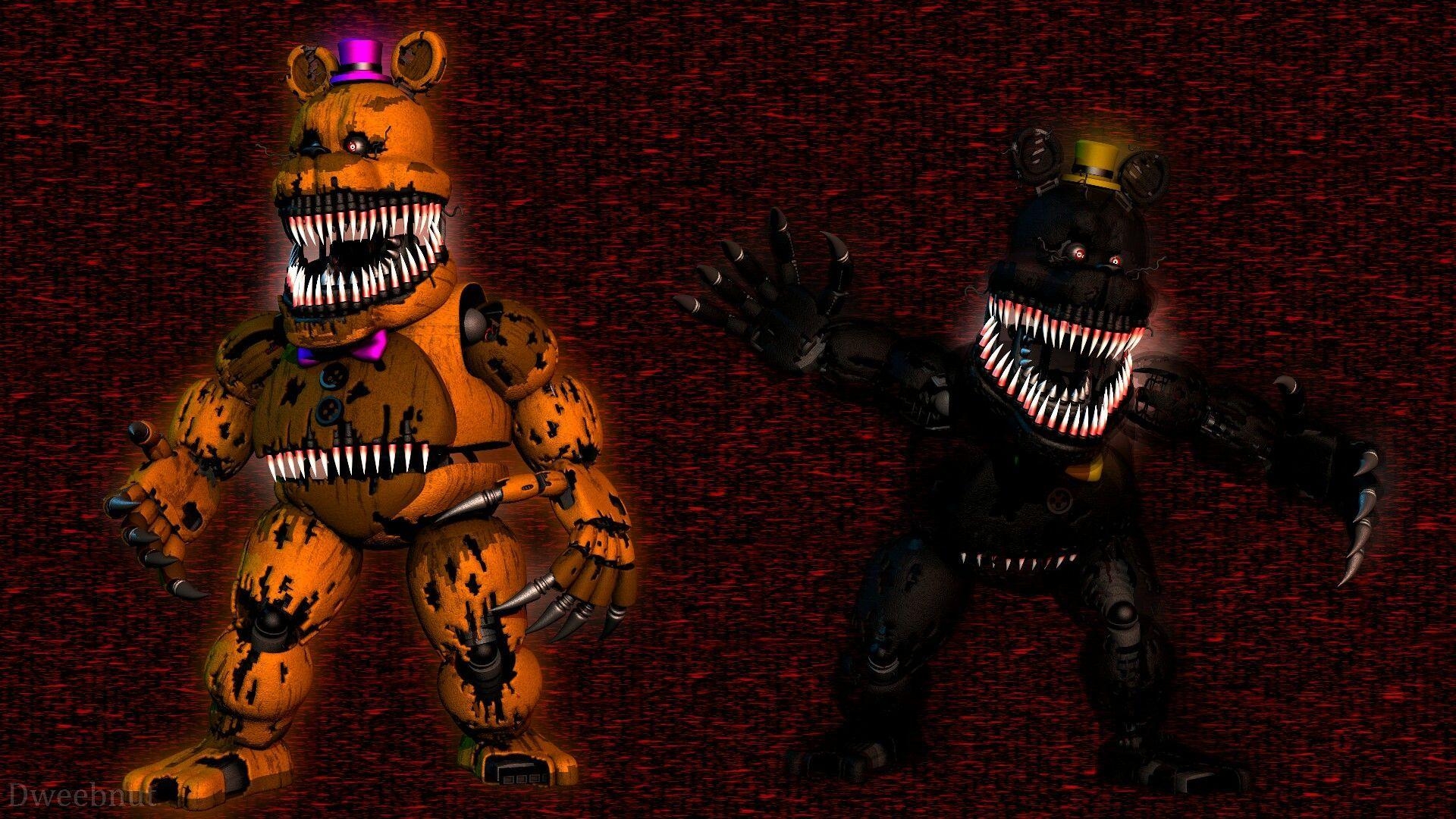 1920x1080 FNAF 4 wallpaper extra Nightmare Fredbear and Nightmare, Desktop