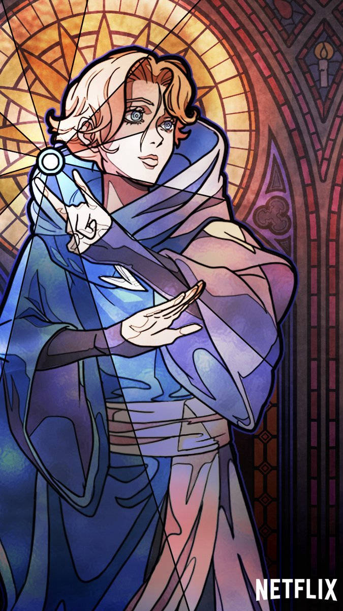 680x1200 Download Castlevania Sypha Stained Glass Wallpaper, Phone