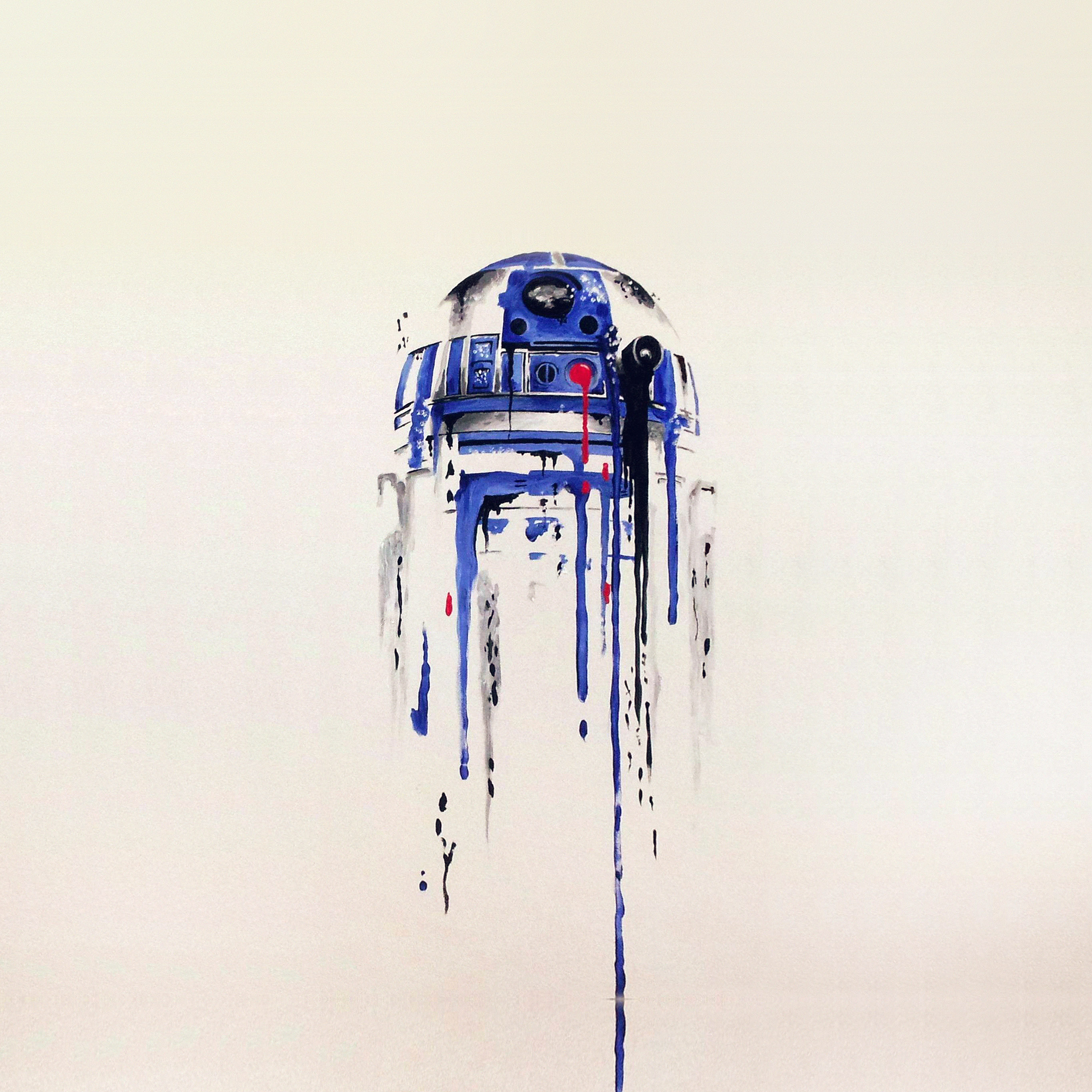 2740x2740 R2 D2 Minimal Painting Starwars Art Illustration Wallpaper, Phone