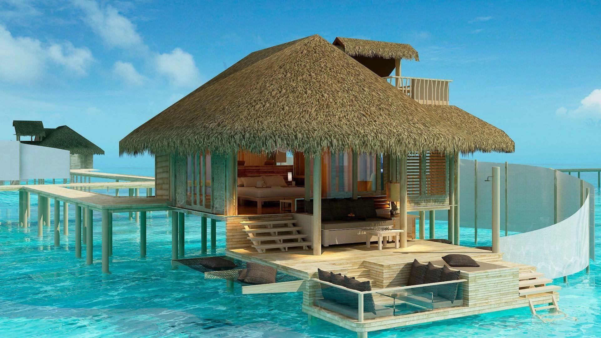 1920x1080 Overwater Bungalows In The Olhuveli Island, Maldives HD Wallpaper, Desktop