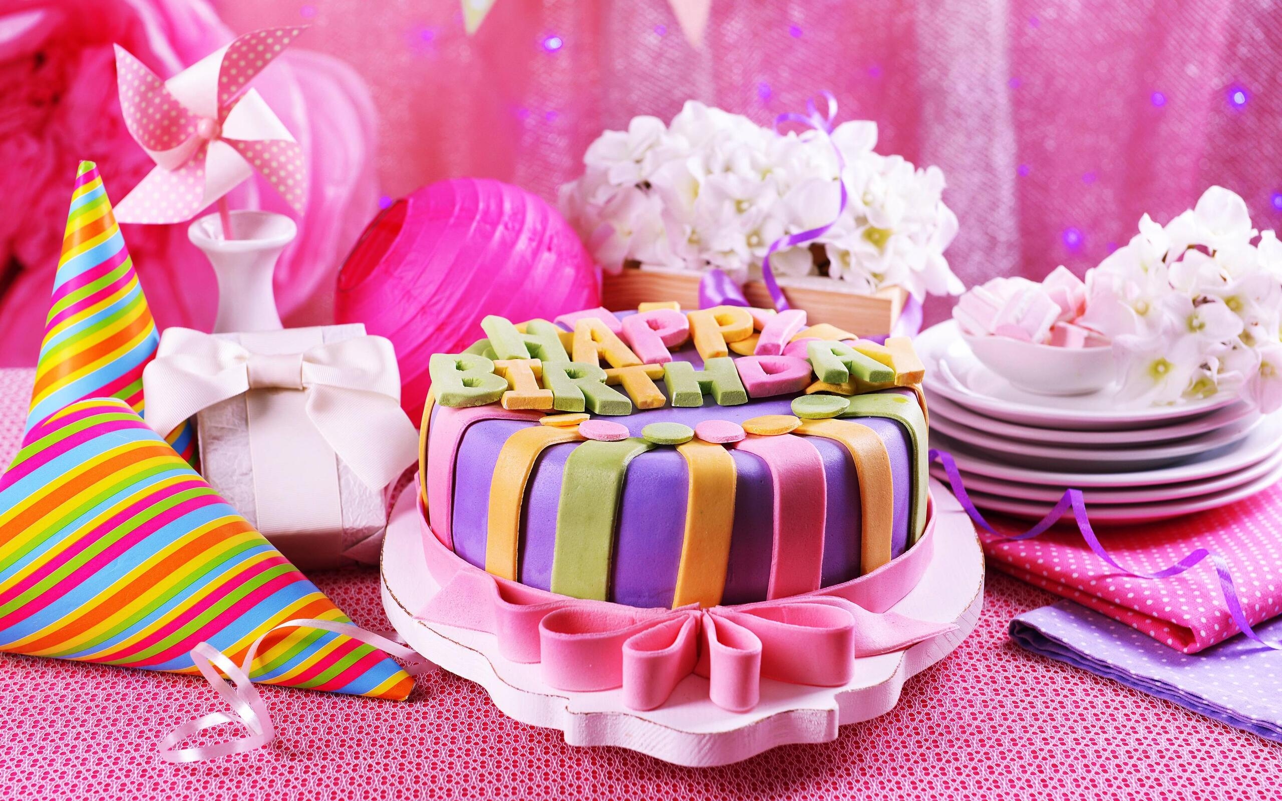 2560x1600 Pink Birthday Cake  Resolution HD 4k Wallpaper, Image, Background, Photo and Picture, Desktop