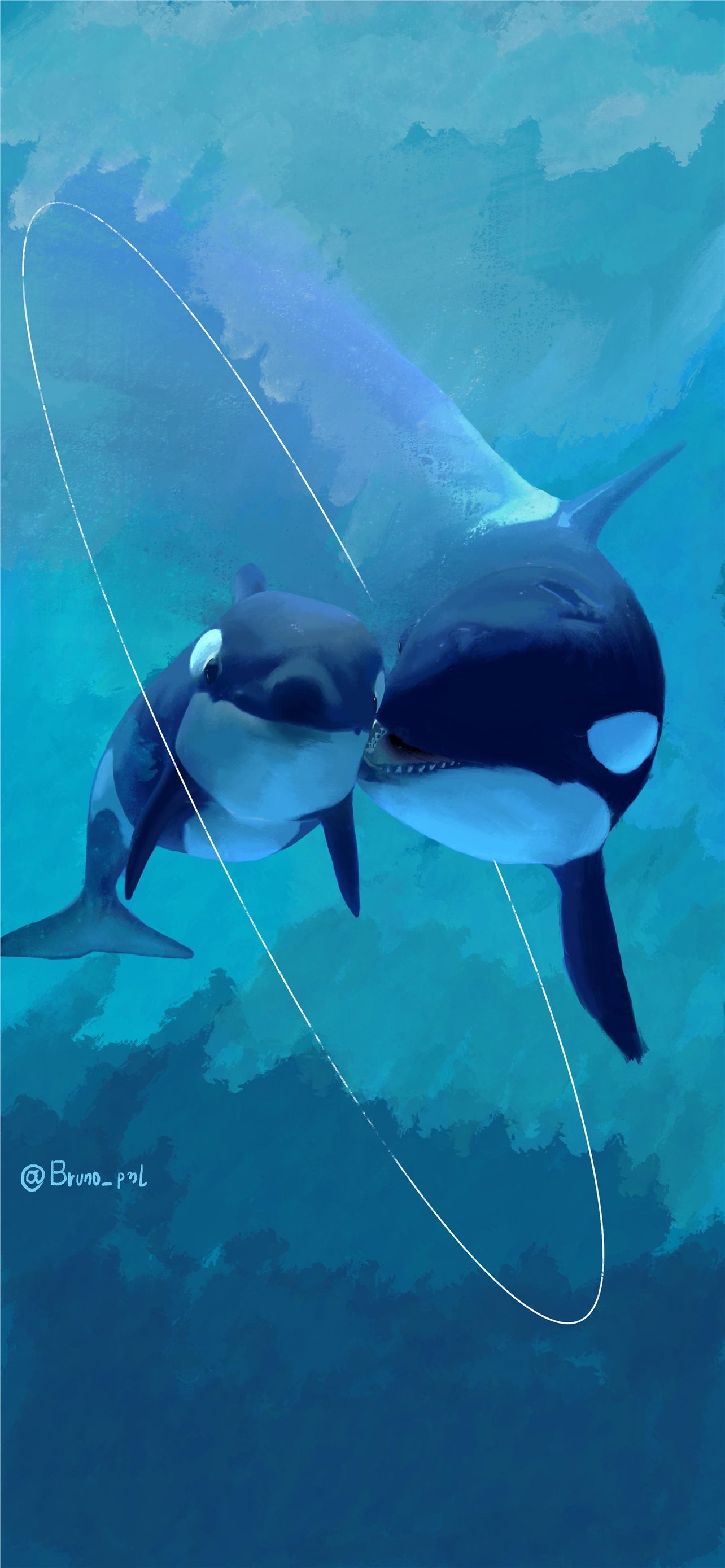 1290x2780 I loved that orca pic so much I made a painting ou. iPhone Wallpaper Free Download, Phone