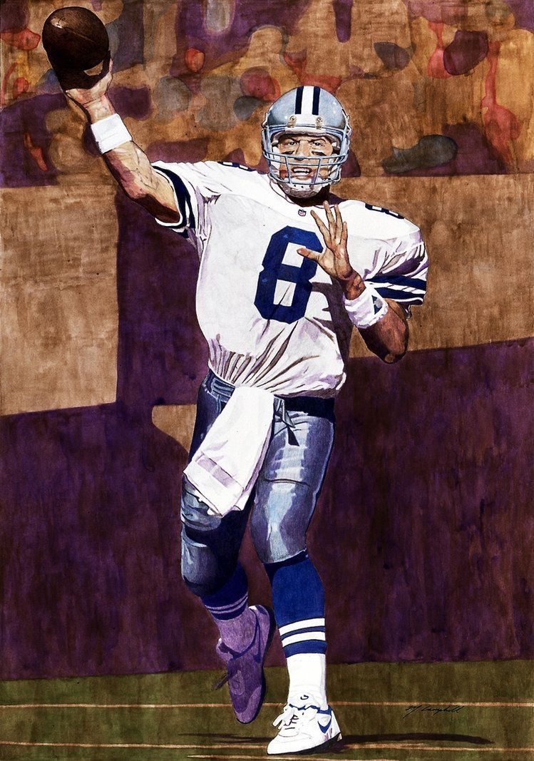 750x1070 Troy Aikman Cowboys by MSCampbell. Dallas cowboys football team, Dallas cowboys, Troy aikman, Phone