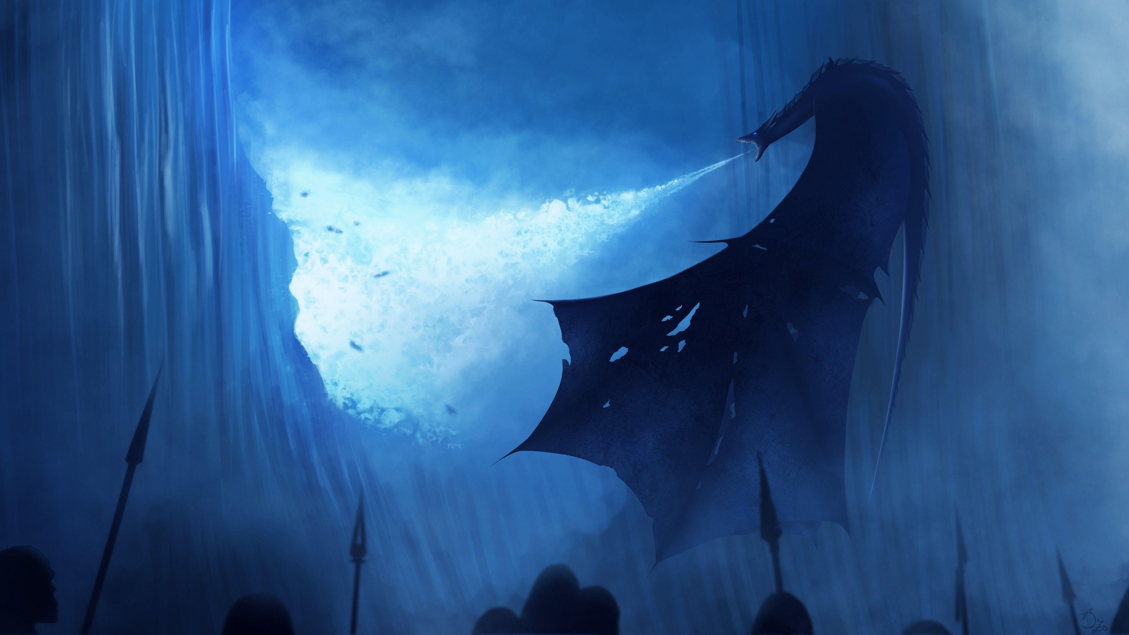 3840x2160 White Walker Ice Dragon Game Of Thrones 4k Got. The best wallpaper, Desktop