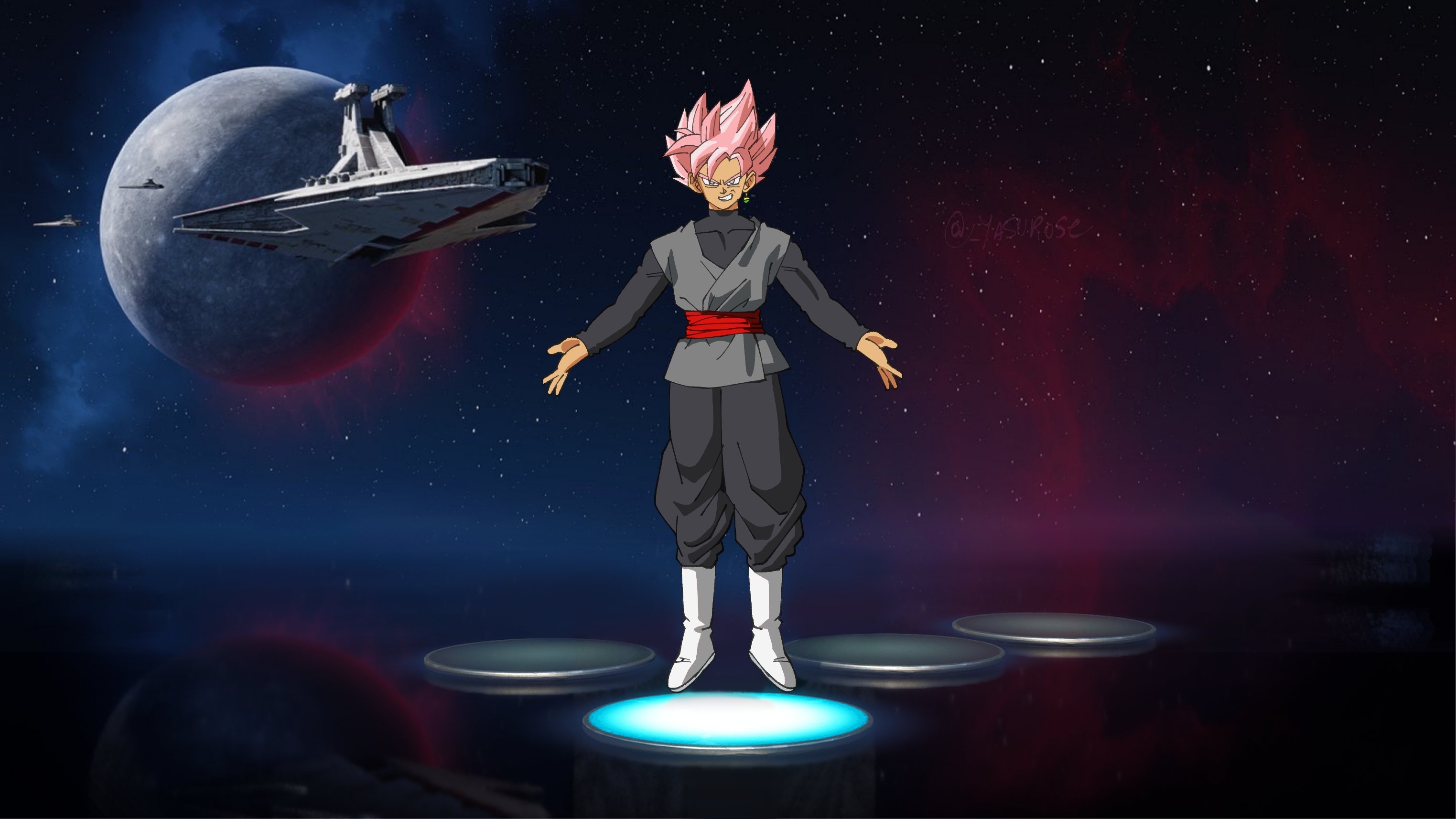 3050x1720 Goku Black Fortnite wallpaper, Desktop