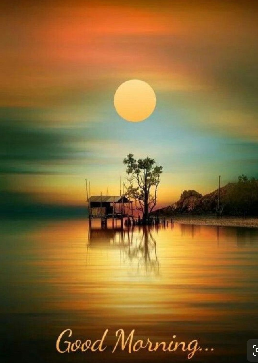 1070x1500 Good Morning!. Sunset wallpaper, Beautiful moon, Good morning image, Phone