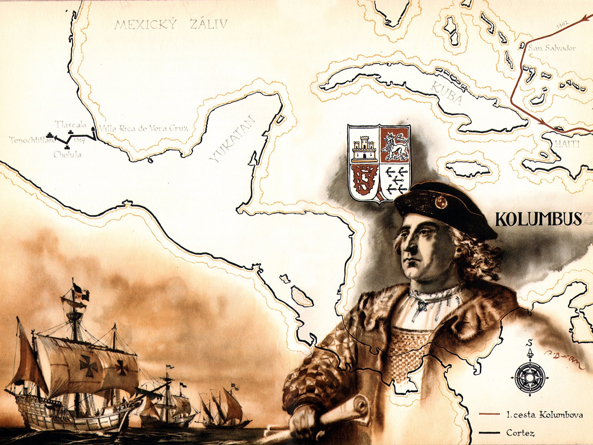 2050x1540 Photos Zdenek Burian Christopher Columbus Pictorial art, Desktop