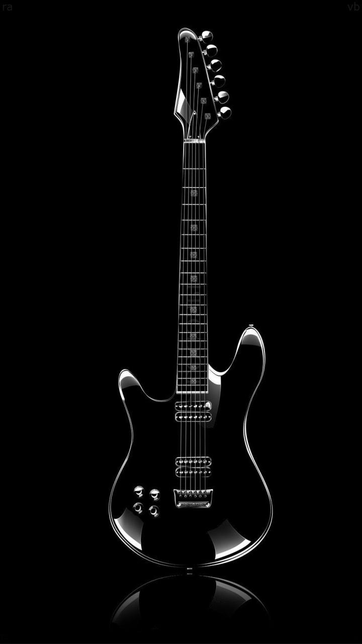 720x1280 iPhone Guitar Black And White Wallpaper, Phone