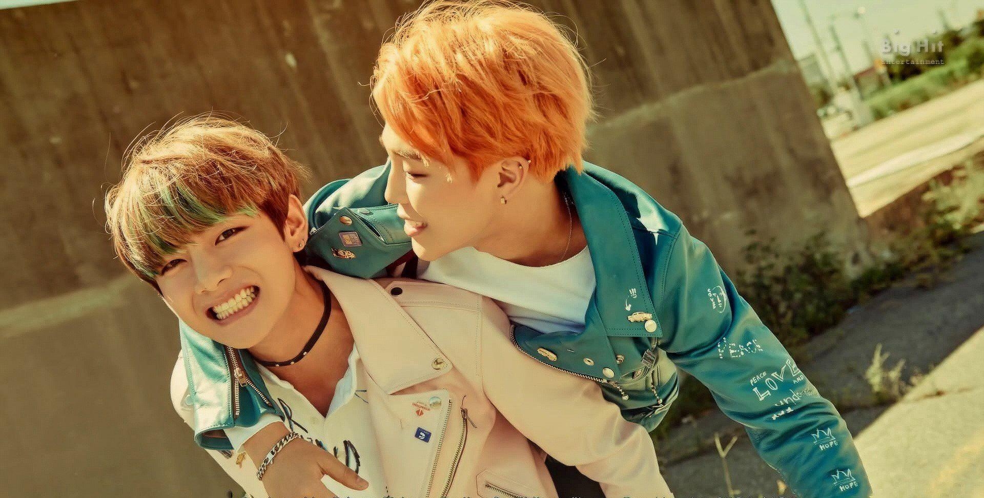 1920x980 Boys Band Korean BTS V & Jimin #boys #bts #v #jimin #korean #kpop wallpaperx972, Desktop