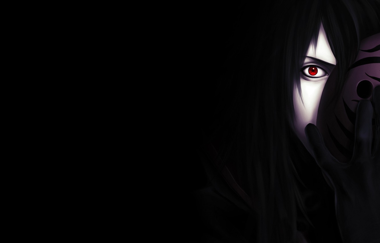 1340x850 Wallpaper dark, sharingan, madara, Uchiha, Madara, Uchiha, mask, upholstered, obito, sight, behind image for desktop, section прочее, Desktop