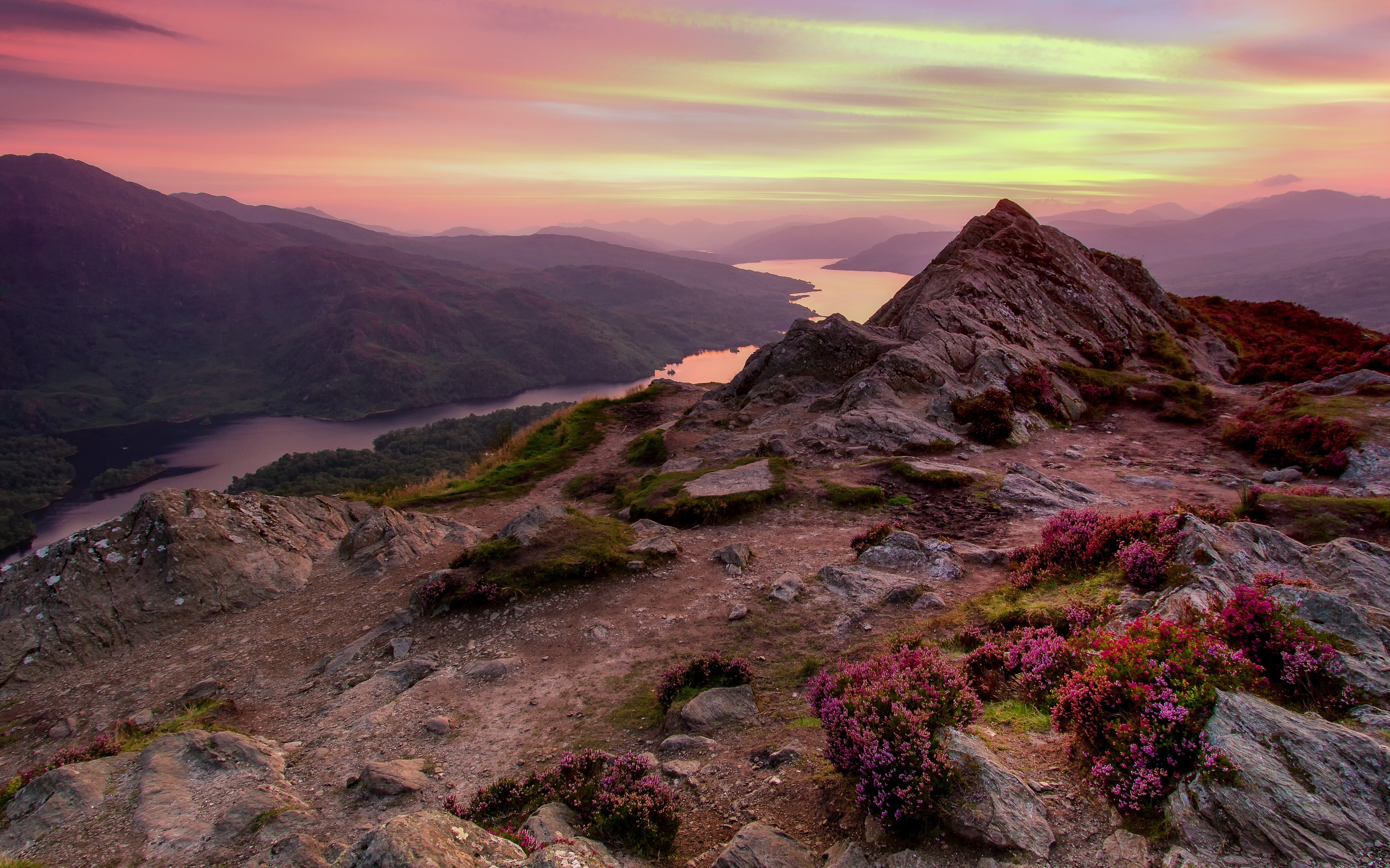 2880x1800 View Point Wallpaper 4K, Loch Katrine, Scotland, Nature, Desktop