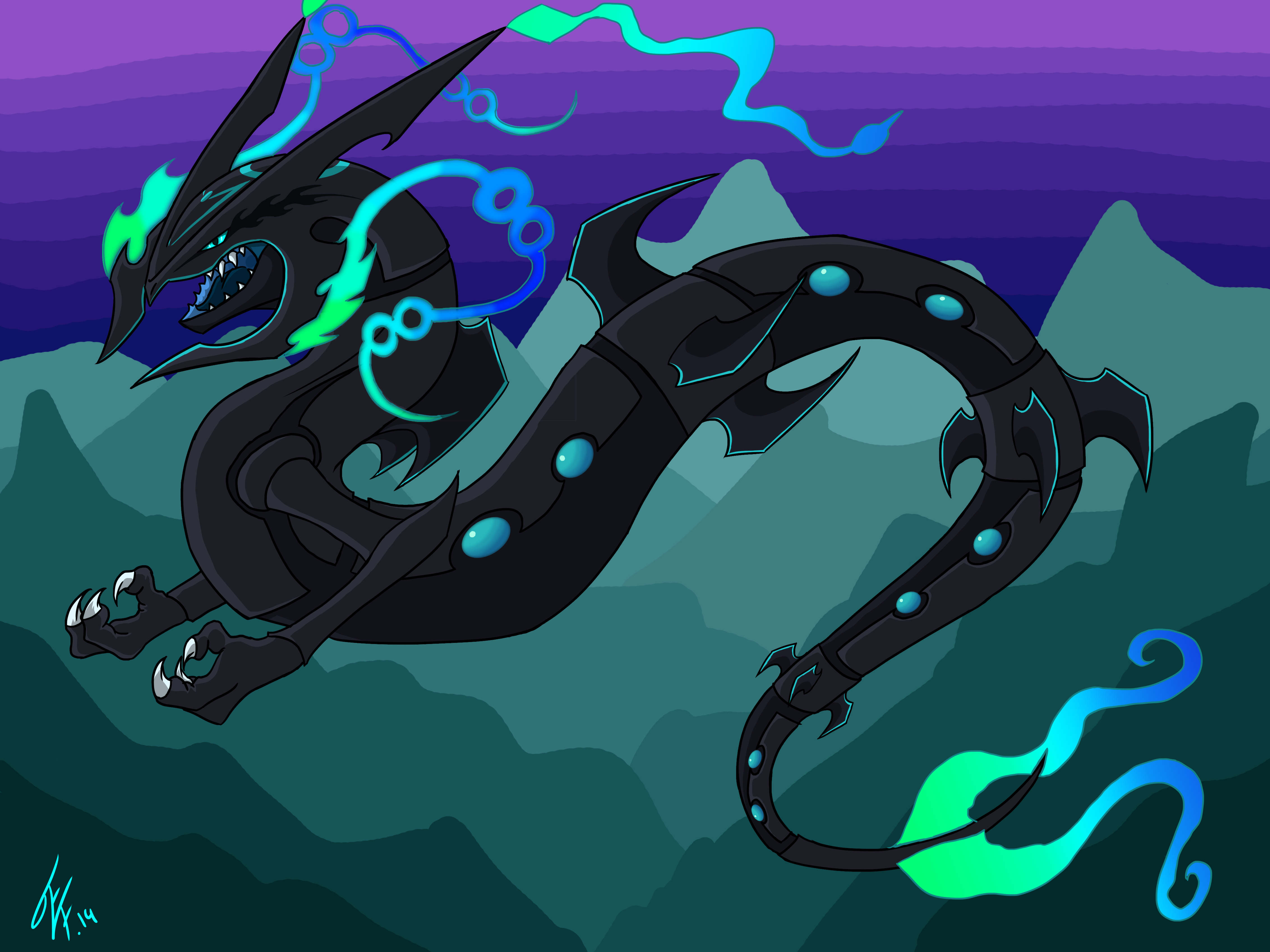 4530x3400 Shiny Mega Rayquaza Wallpaper, Desktop