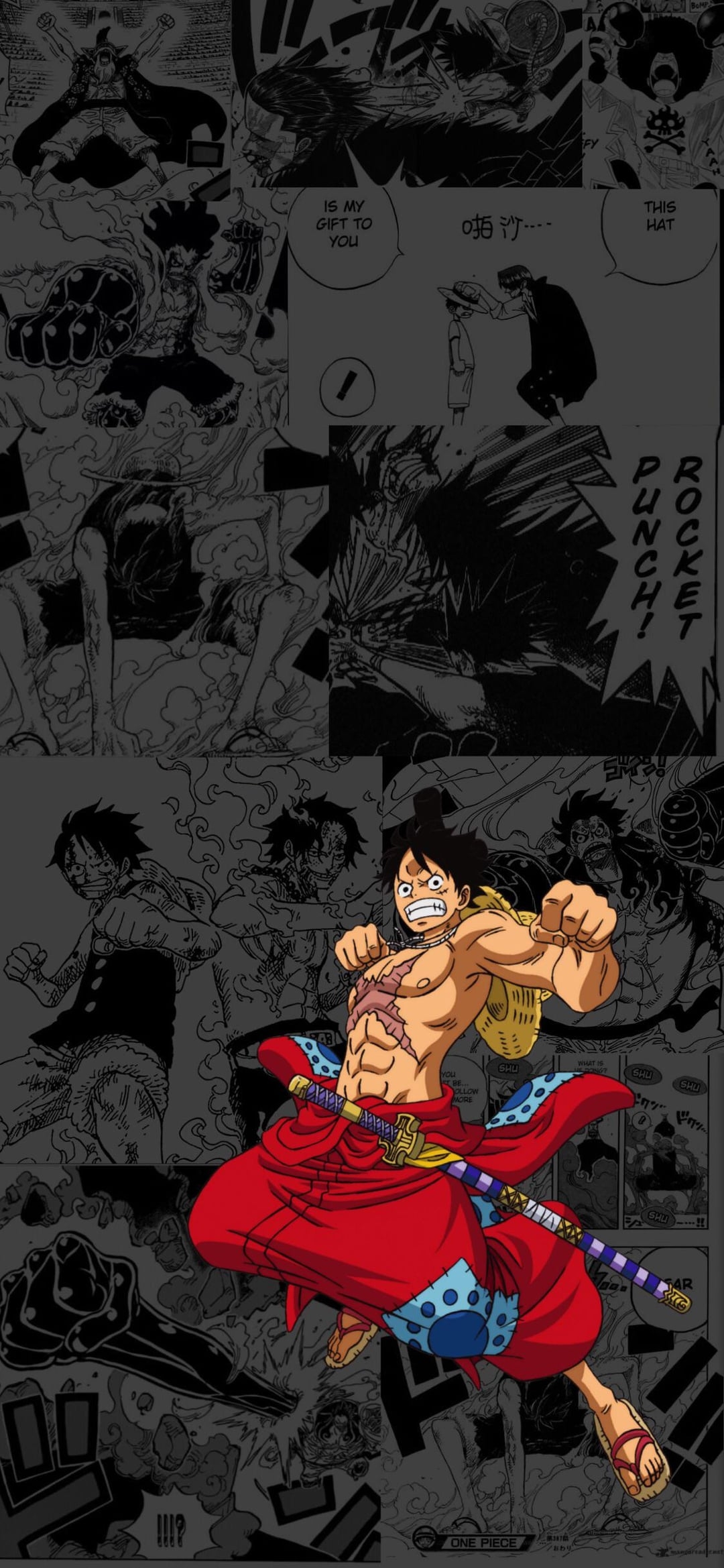 1080x2340 refined version of my luffy wallpaper, Phone