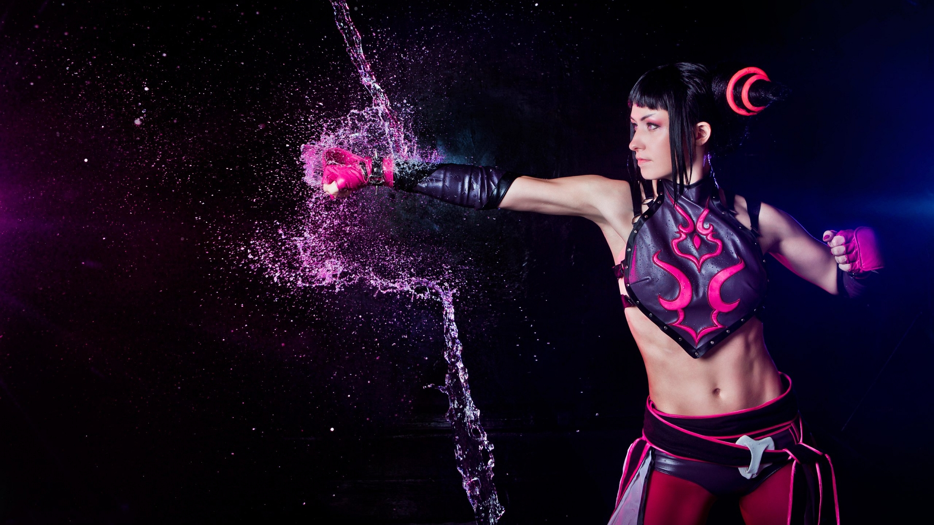 1920x1080 Wallpaper Juri Han cosplay from Super, Desktop