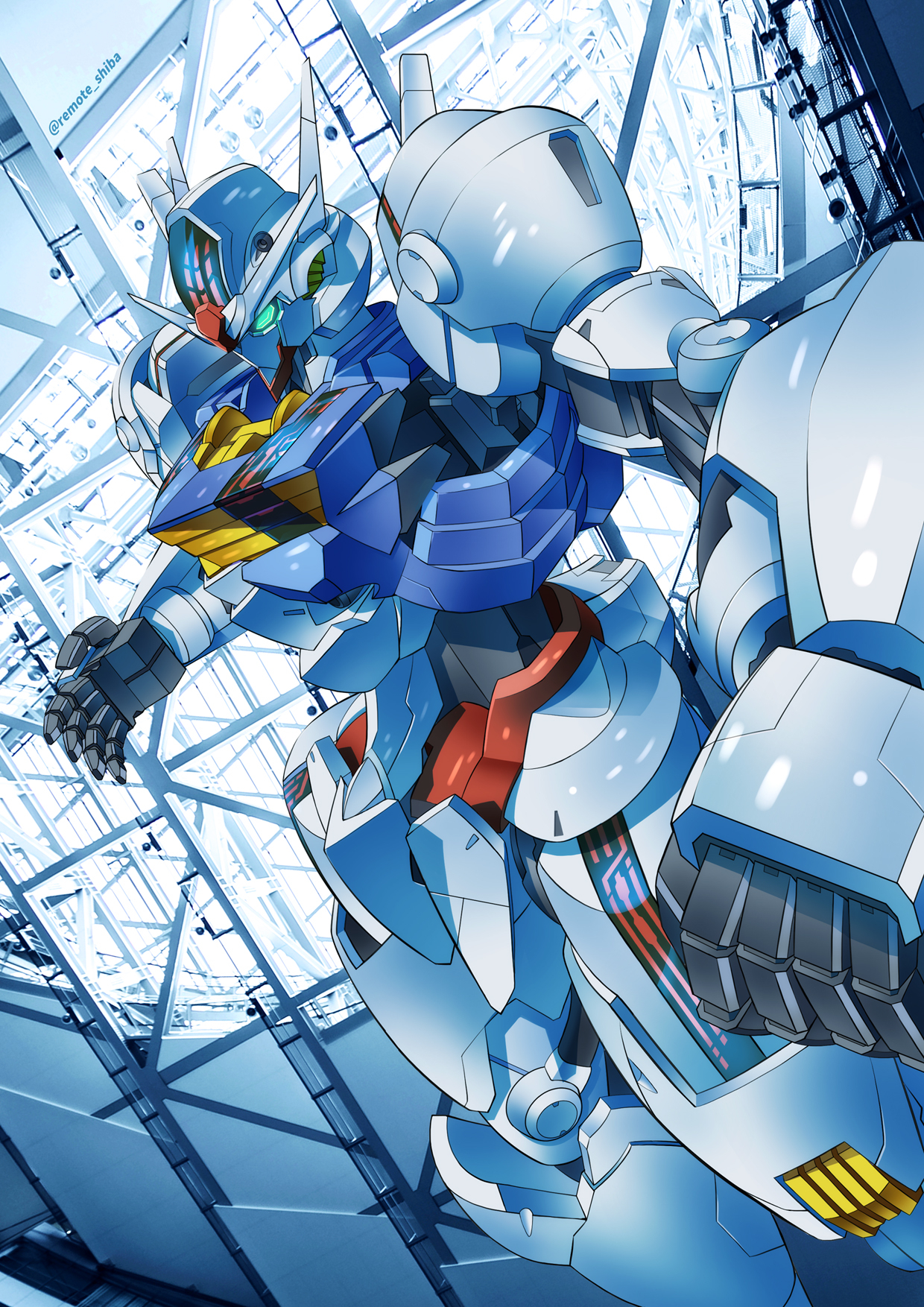 1240x1760 Wallpaper, anime, mechs, Super Robot Taisen, Mobile Suit Gundam THE WITCH FROM MERCURY, Gundam Aerial, artwork, digital art, fan art, Phone