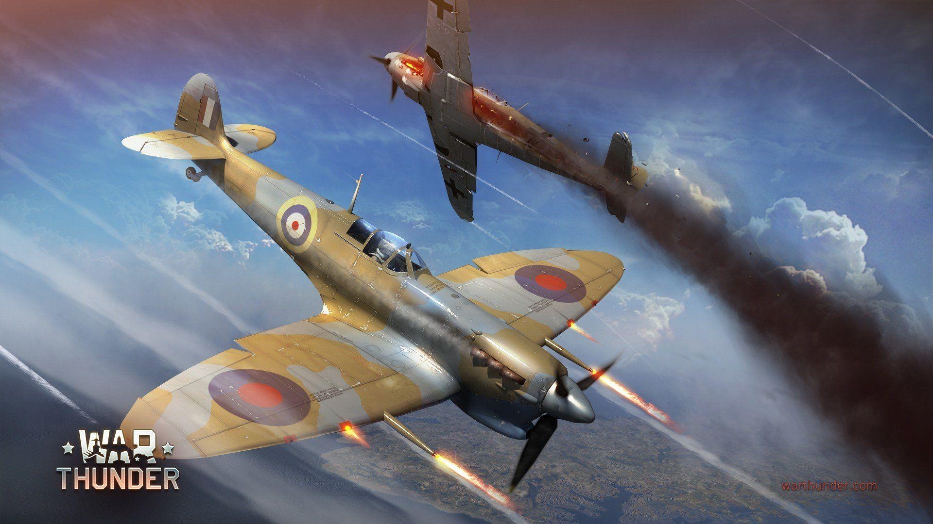 1920x1080 War Thunder, Airplane, Gaijin Entertainment, Supermarine Spitfire, Desktop