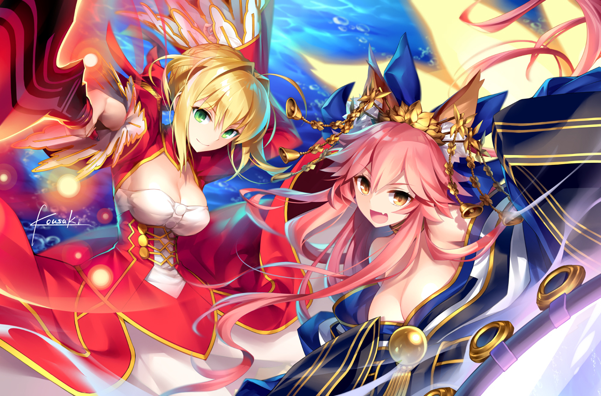 1920x1270 Anime Fate Extra Fate Series Nero Claudius Tamamo No Mae Red Saber Wallpaper. Fate Extra Saber, Anime, Fate, Desktop