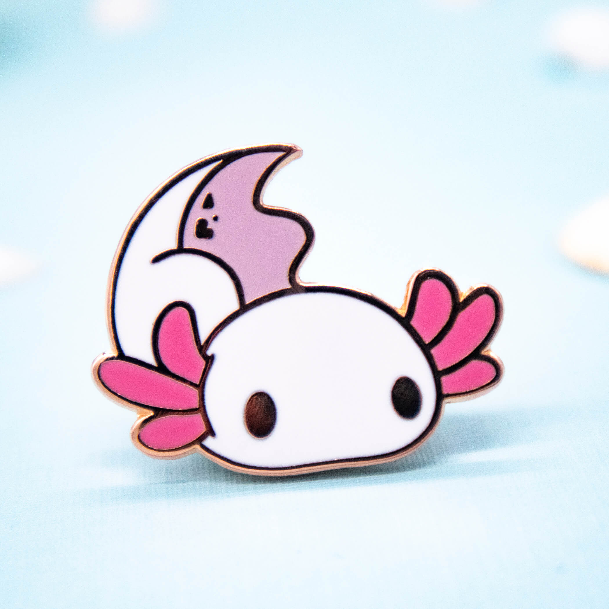 2100x2100 Exploring White Albino Axolotl Enamel Pin, Phone