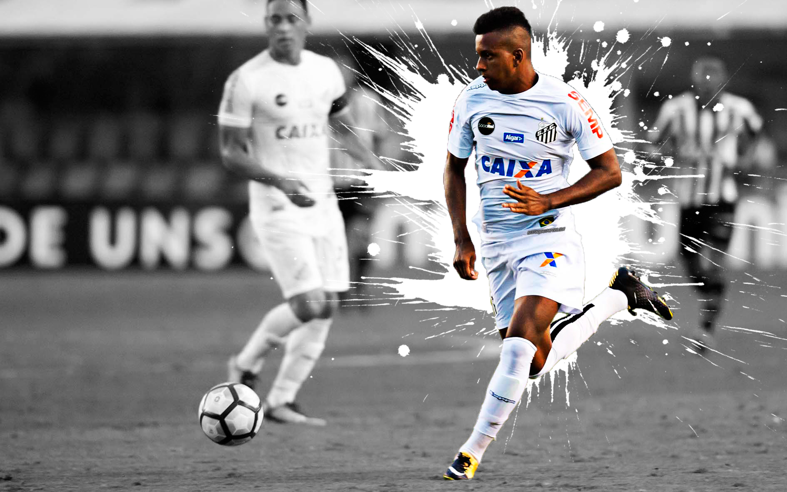 2560x1600 Download wallpaper Rodrygo, 4k, art, Santos FC, forward, Brazilian, Desktop