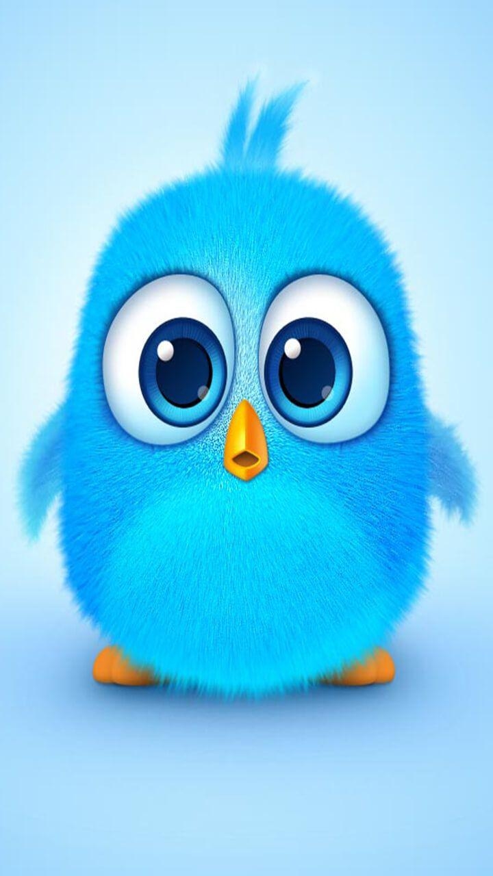 720x1280 Angry bird, cute blue. Curious bird for your wallpaper. #bird #blue #cute. Cute cartoon wallpaper, Cute girl wallpaper, Cartoon wallpaper, Phone