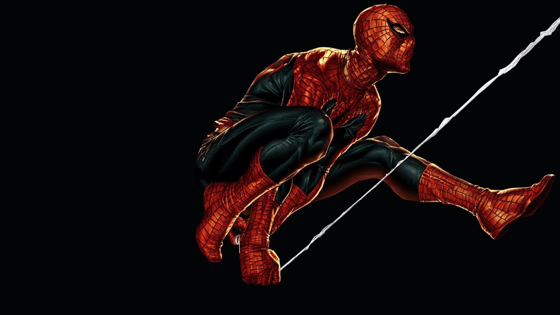 1920x1080 Spider Man Marvel Black Drawing Spiderman Spider Wallpaper, Desktop