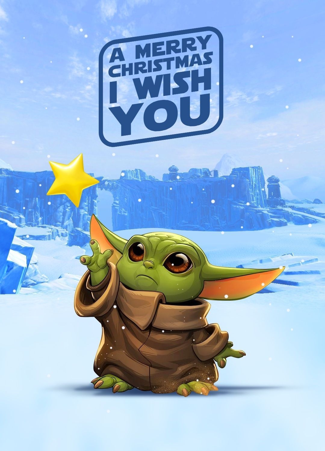 1080x1500 Merry Christmas I Wish You (Baby Yoda). Yoda wallpaper, Star wars christmas, Star wars wallpaper, Phone