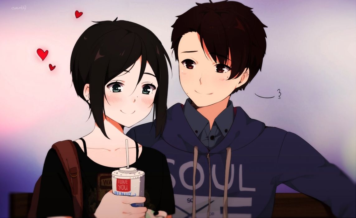 1150x700 Anime Boy And Girl Cute, Desktop