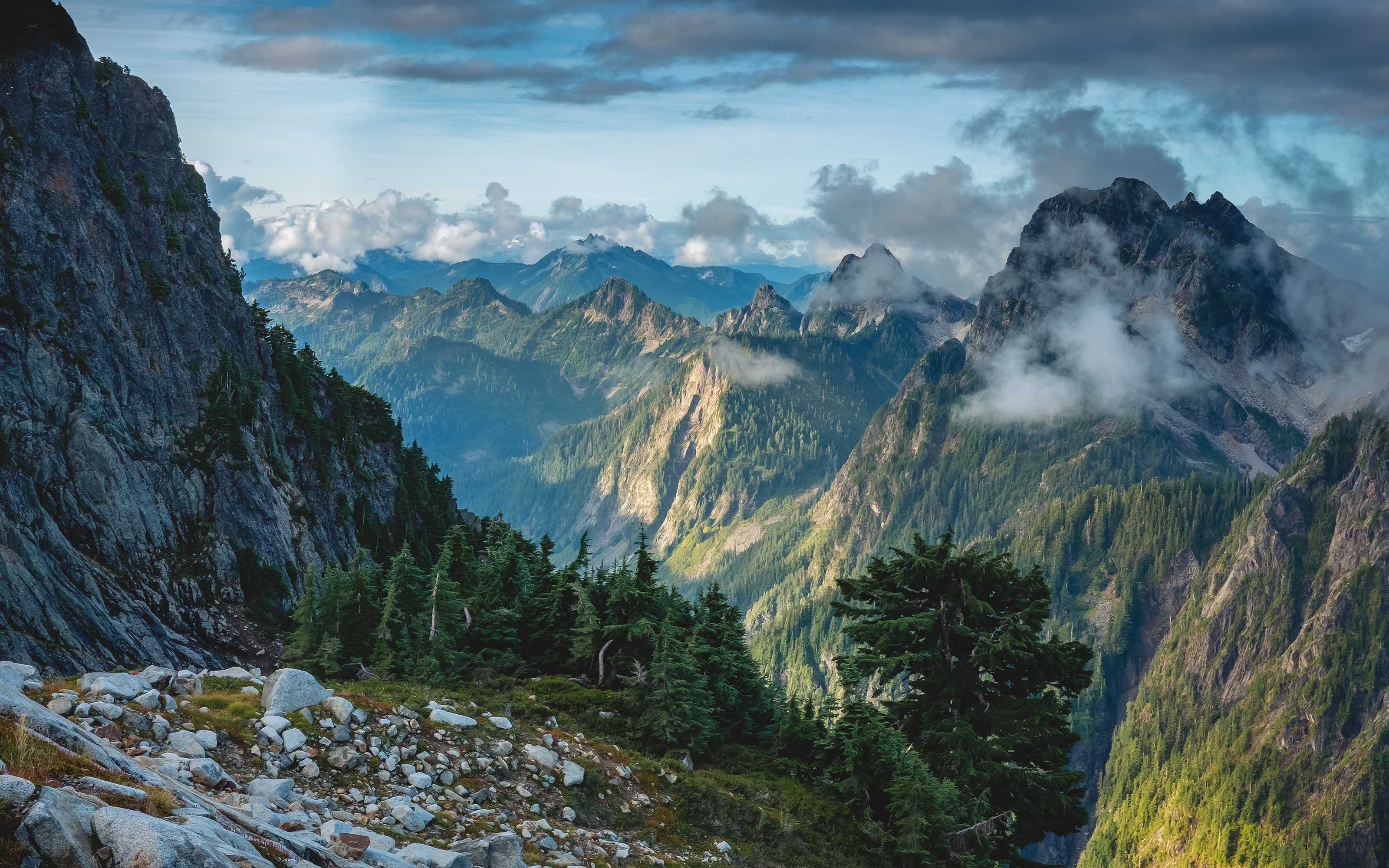 3200x2000 landscape, Nature, Mountain, Sunset, Clouds, Forest, Desktop