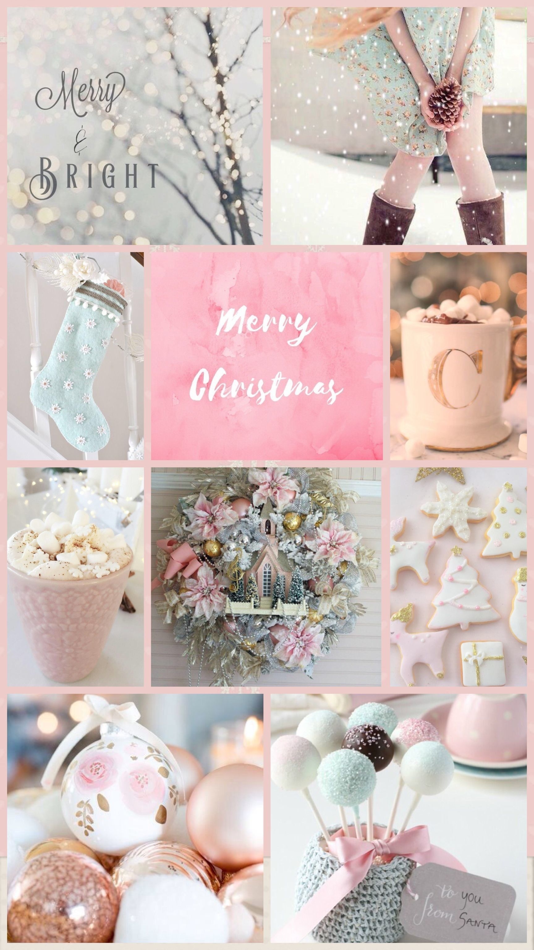 1730x3080 Christmas Pink Wallpaper Free Christmas Pink Background, Phone