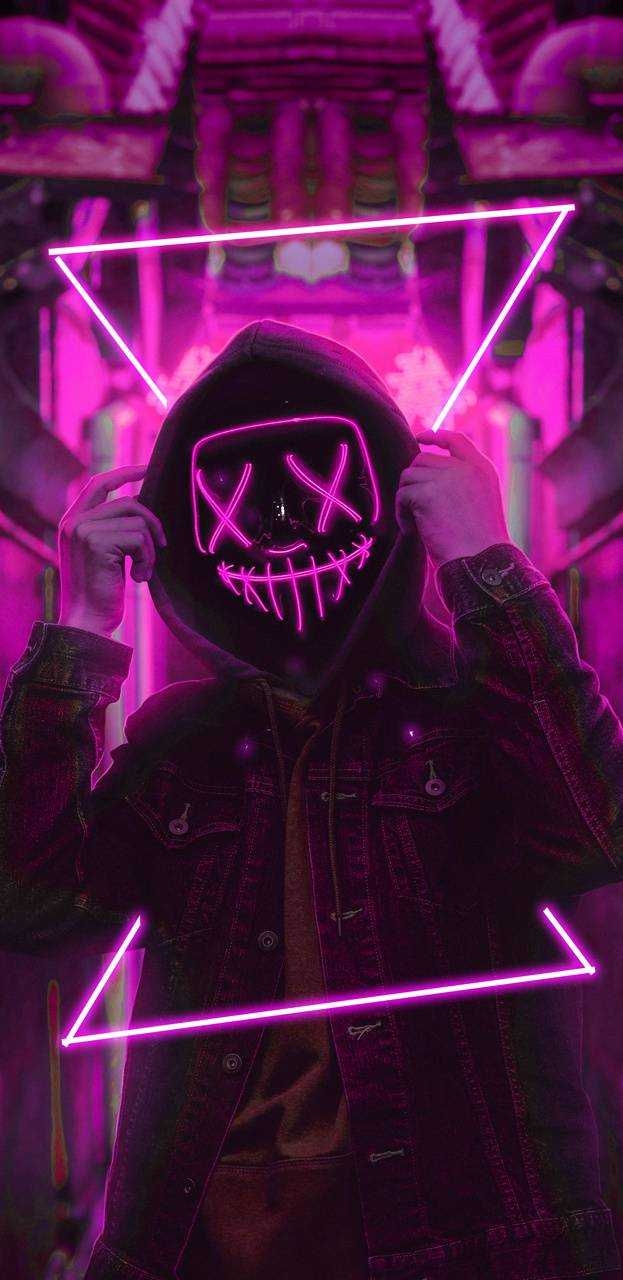 630x1280 Neon Purple Wallpaper, Phone