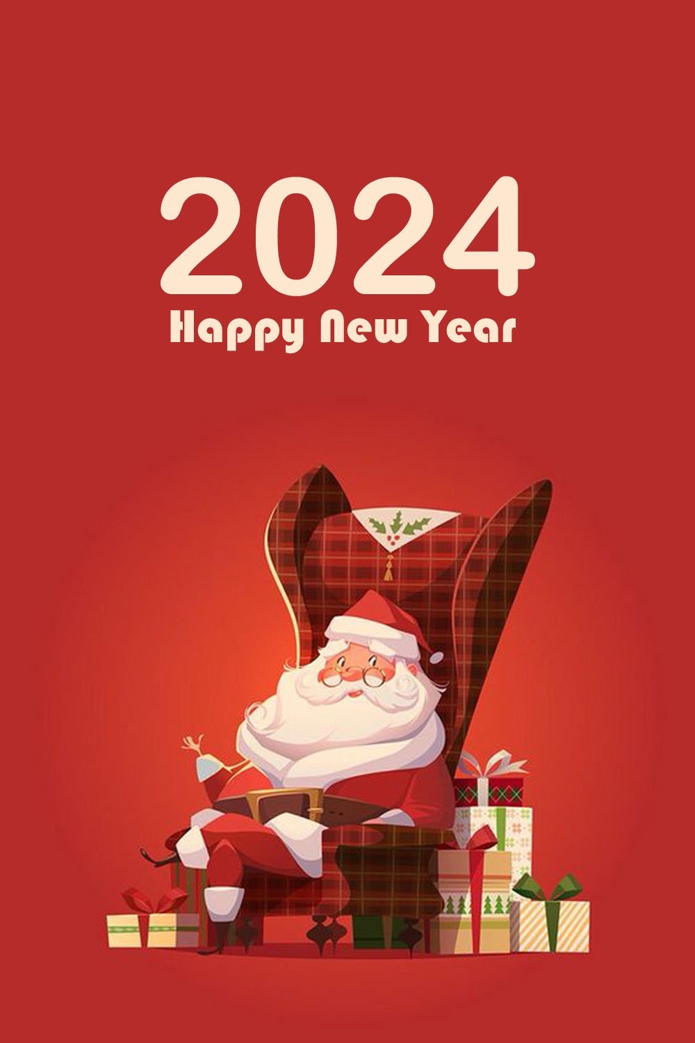 1000x1500 Happy New Year 2024 Red Papa Noel Wallpaper Birthday Wishes, Memes, SMS & Greeting eCard Image, Phone