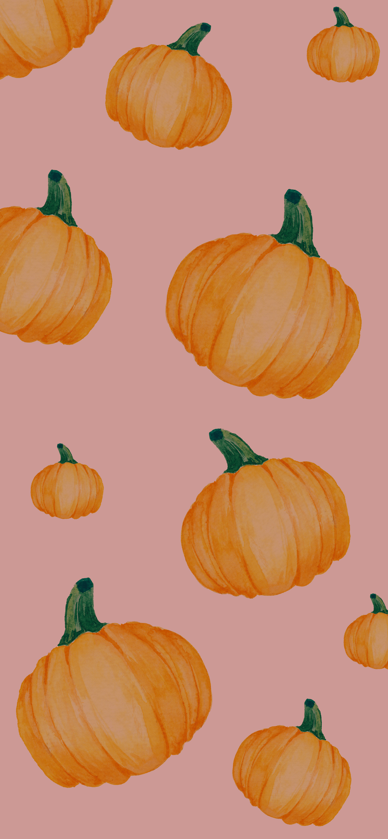 1250x2690 Vibrant Fall iPhone Wallpaper with Pumpkins, Phone