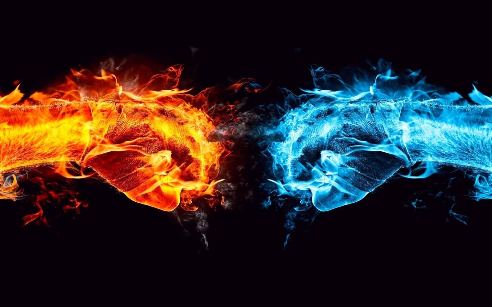 1600x1000 Red and Blue Fire Wallpaper, Desktop