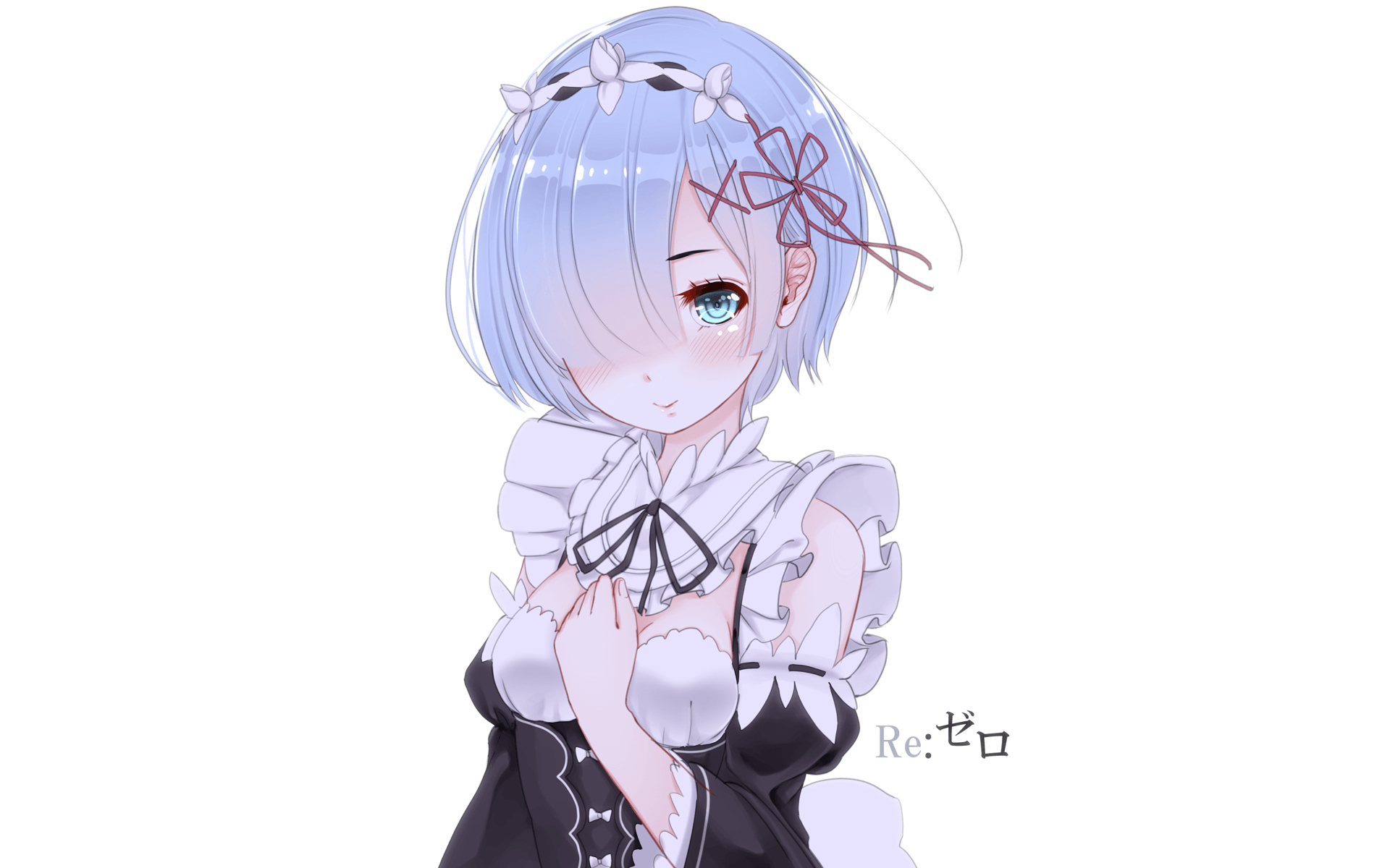 1920x1200 Download  Rem, Shy, Maid, Re:Zero Kara Hajimeru Isekai, Desktop