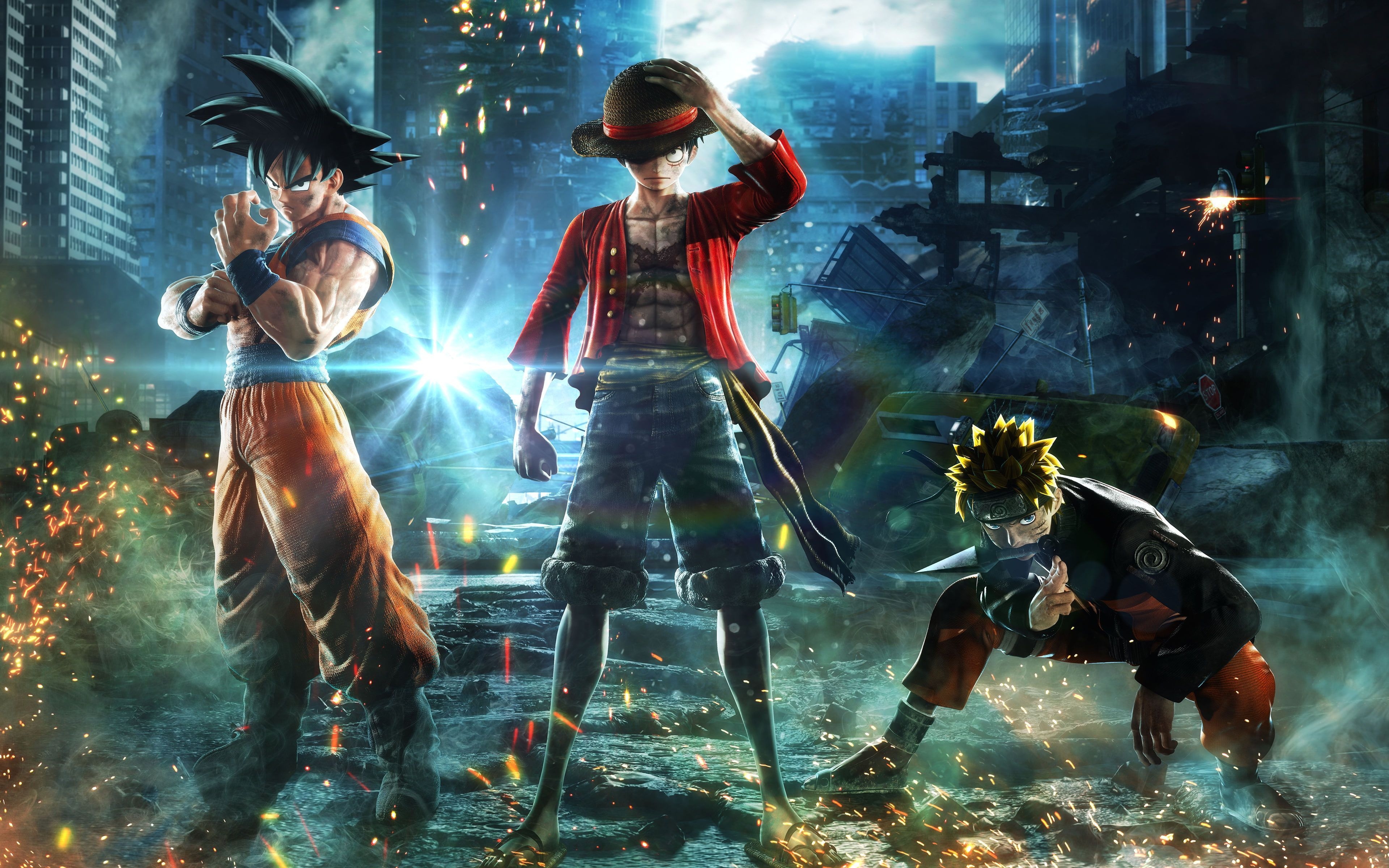 3840x2400 Jump Force Goku Naruto Luffy 4K 8K #Goku #Jump #Force #Naruto, Desktop