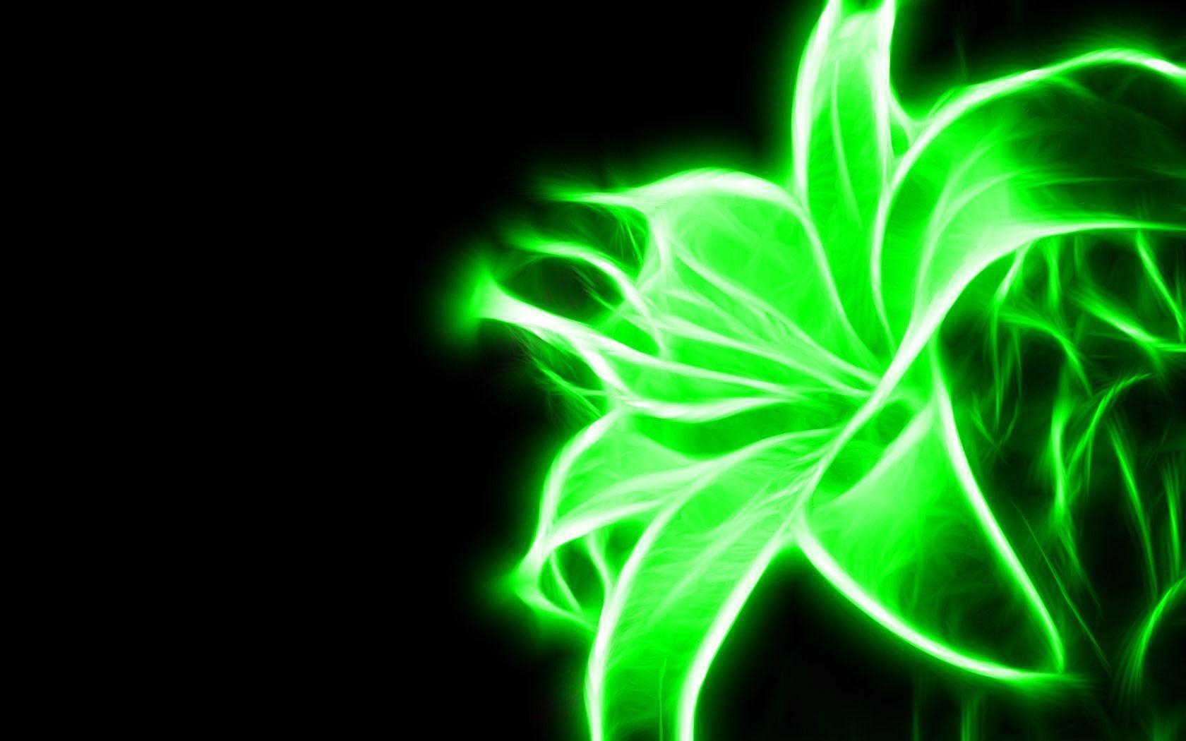 1680x1050 Neon Green Flower, Desktop