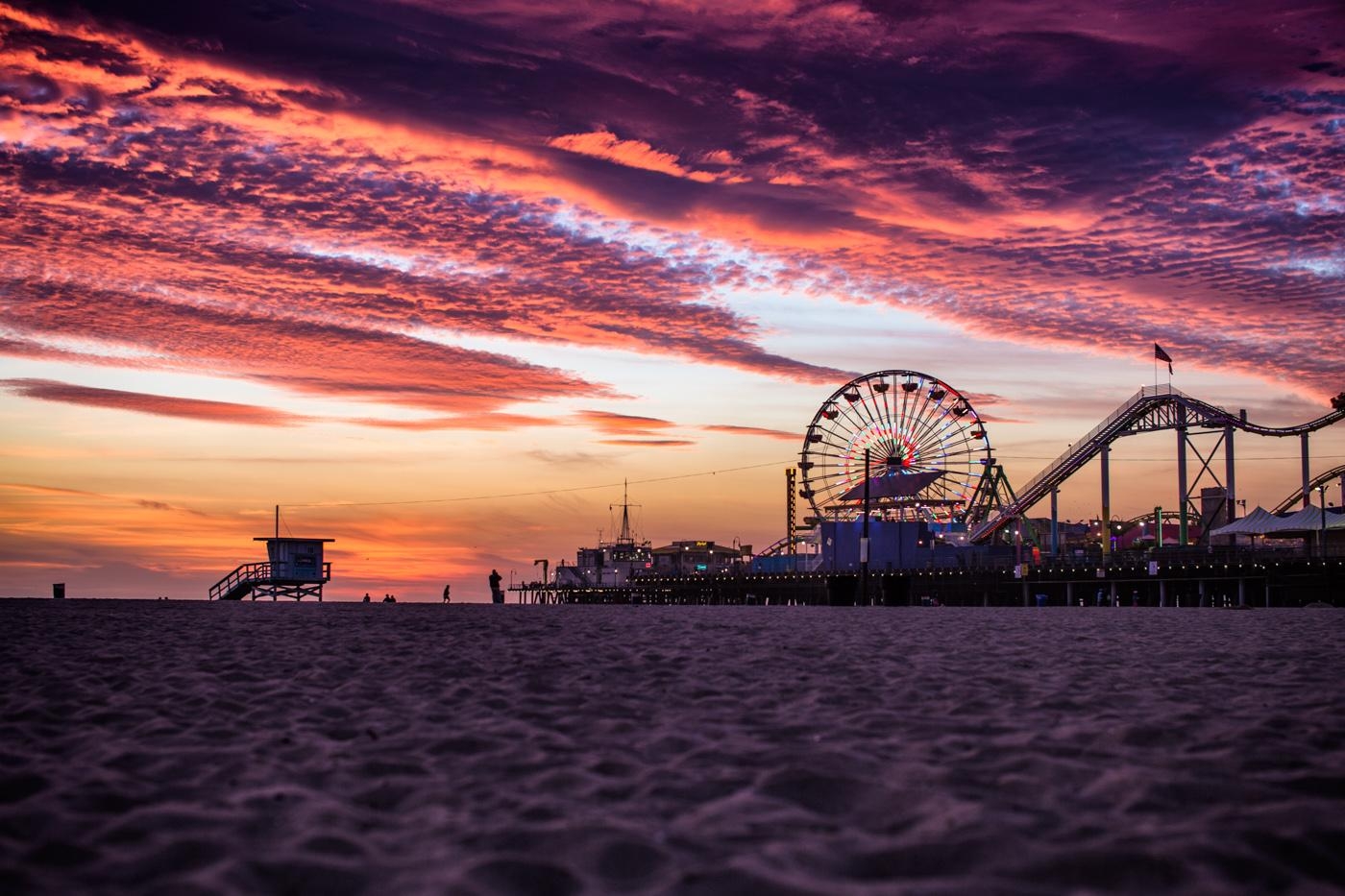 1400x940 Sunset Santa Monica Pier Wallpaper, Desktop