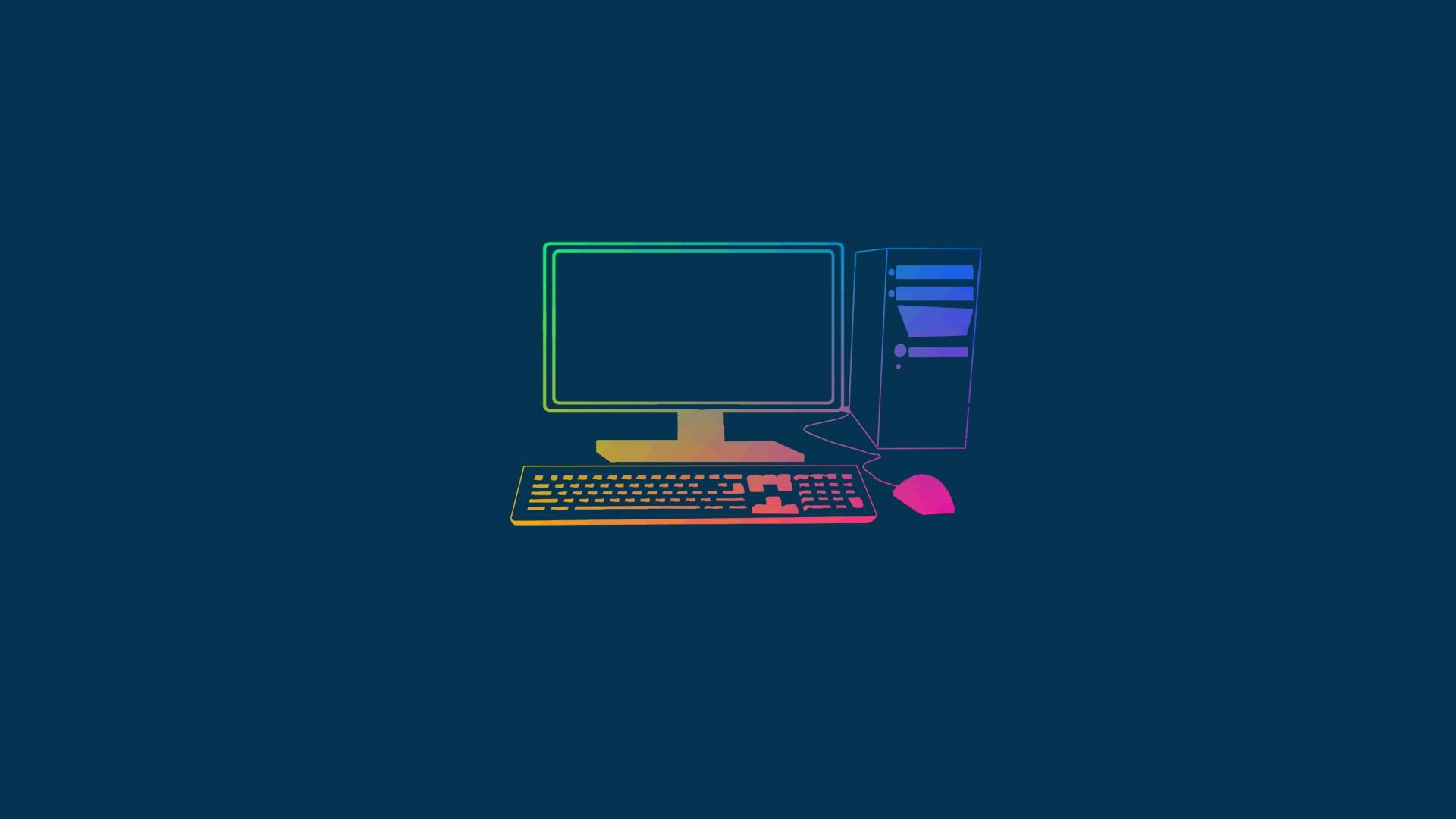 1920x1080 Multicolored computer setup wallpaper HD wallpaper, Desktop