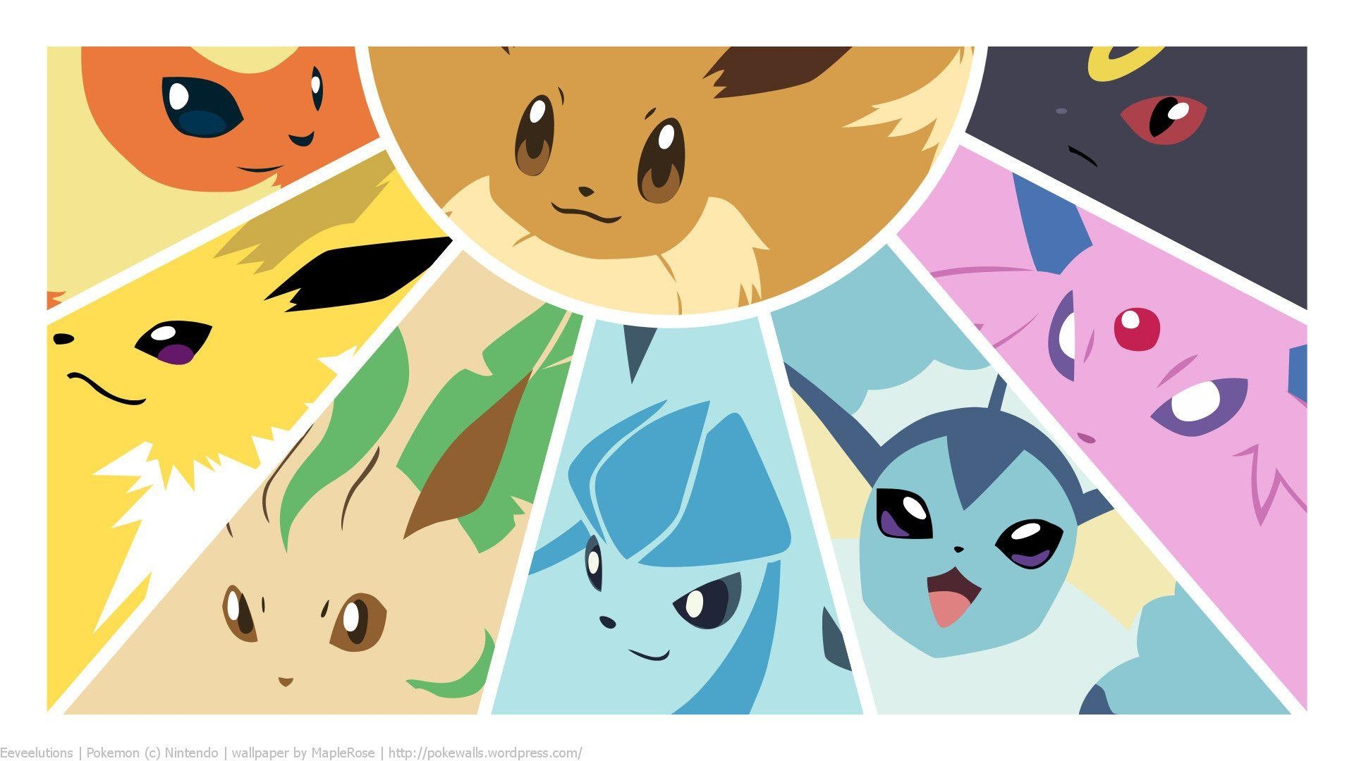 1920x1080 eeveelution. PokéWalls, Desktop