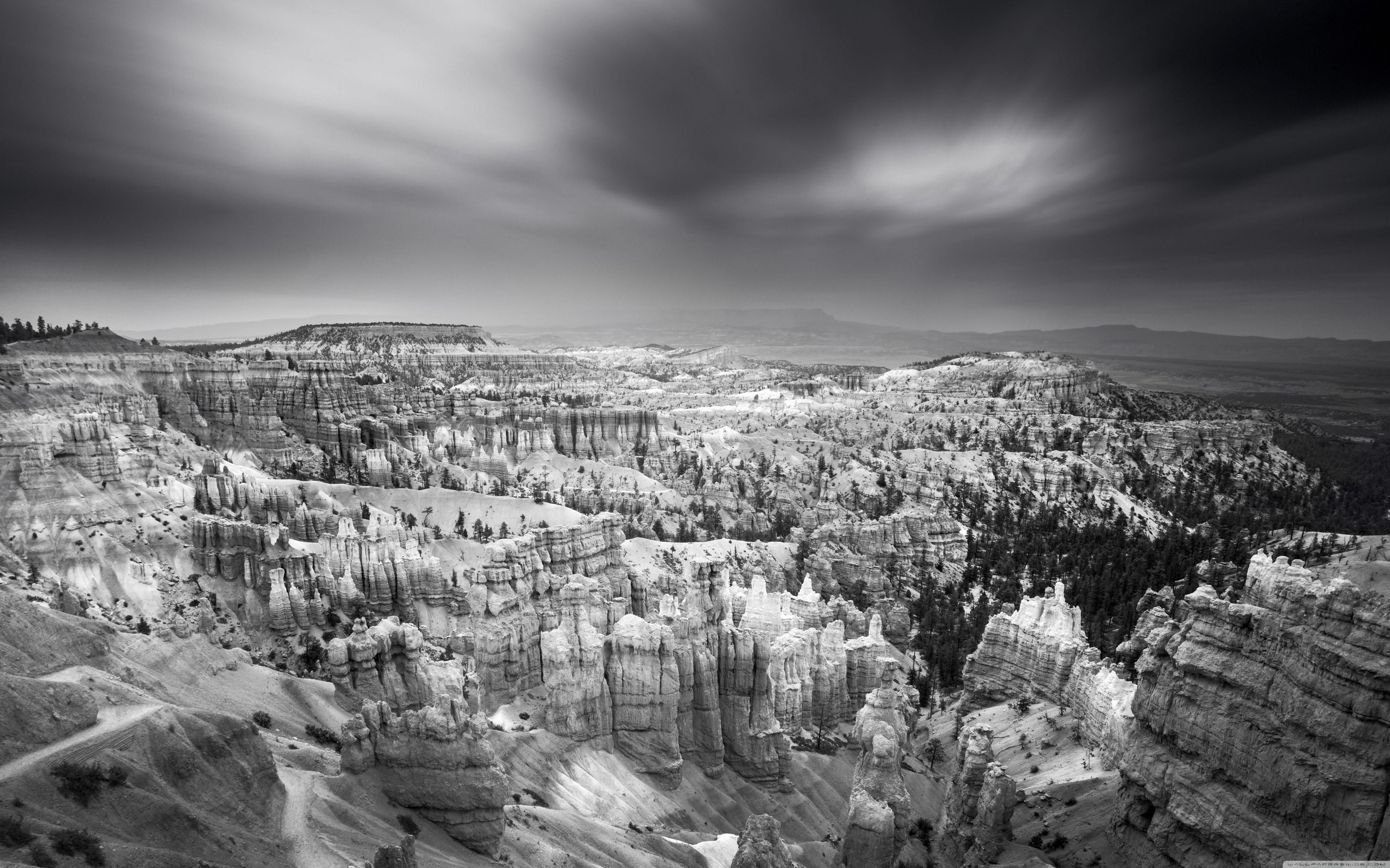 5120x3200 Bryce Canyon National Park Black And White ❤ 4K HD Desktop, Desktop