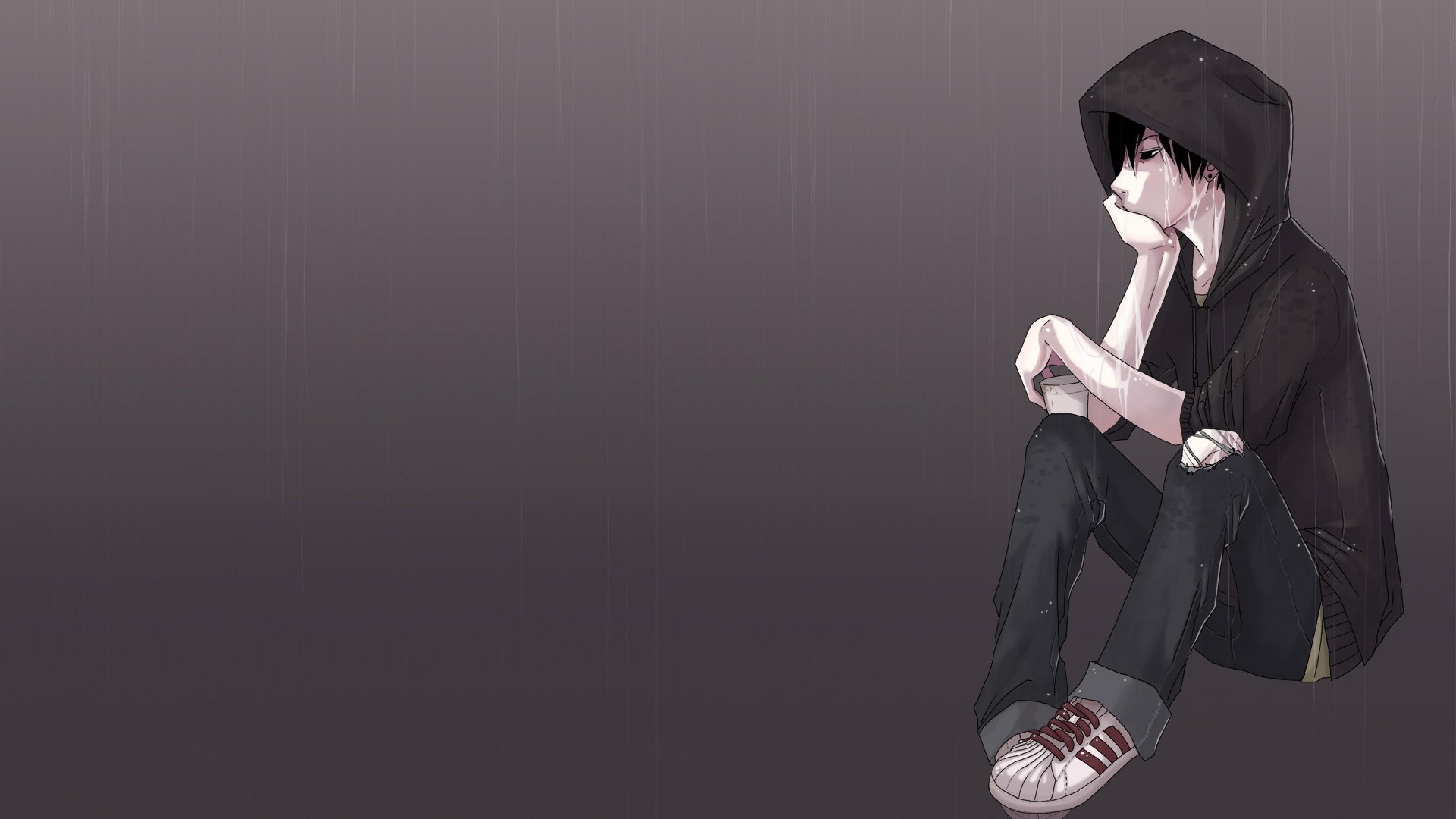 3840x2160 boy, anime, lonely 4K Wallpaper, HD Anime 4K Wallpaper, Desktop