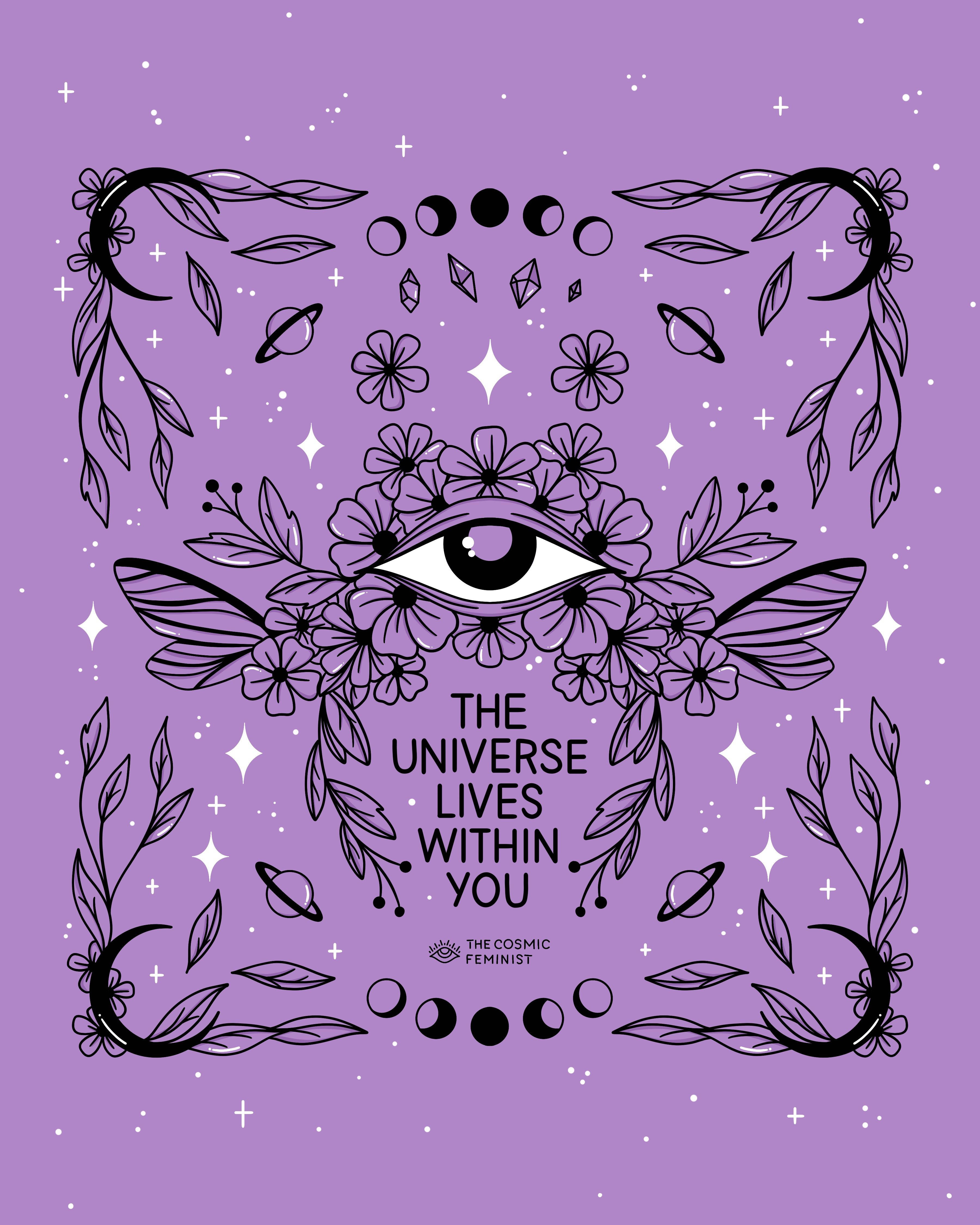 3600x4510 Download Witchy Aesthetic Purple Eye Wallpaper, Phone