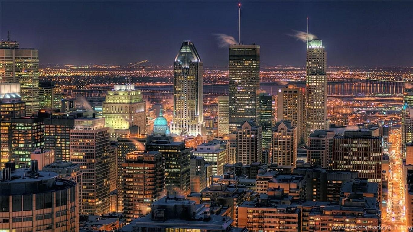 1370x770 Wallpaper Beograd Montreal City At Night  Desktop Background, Desktop