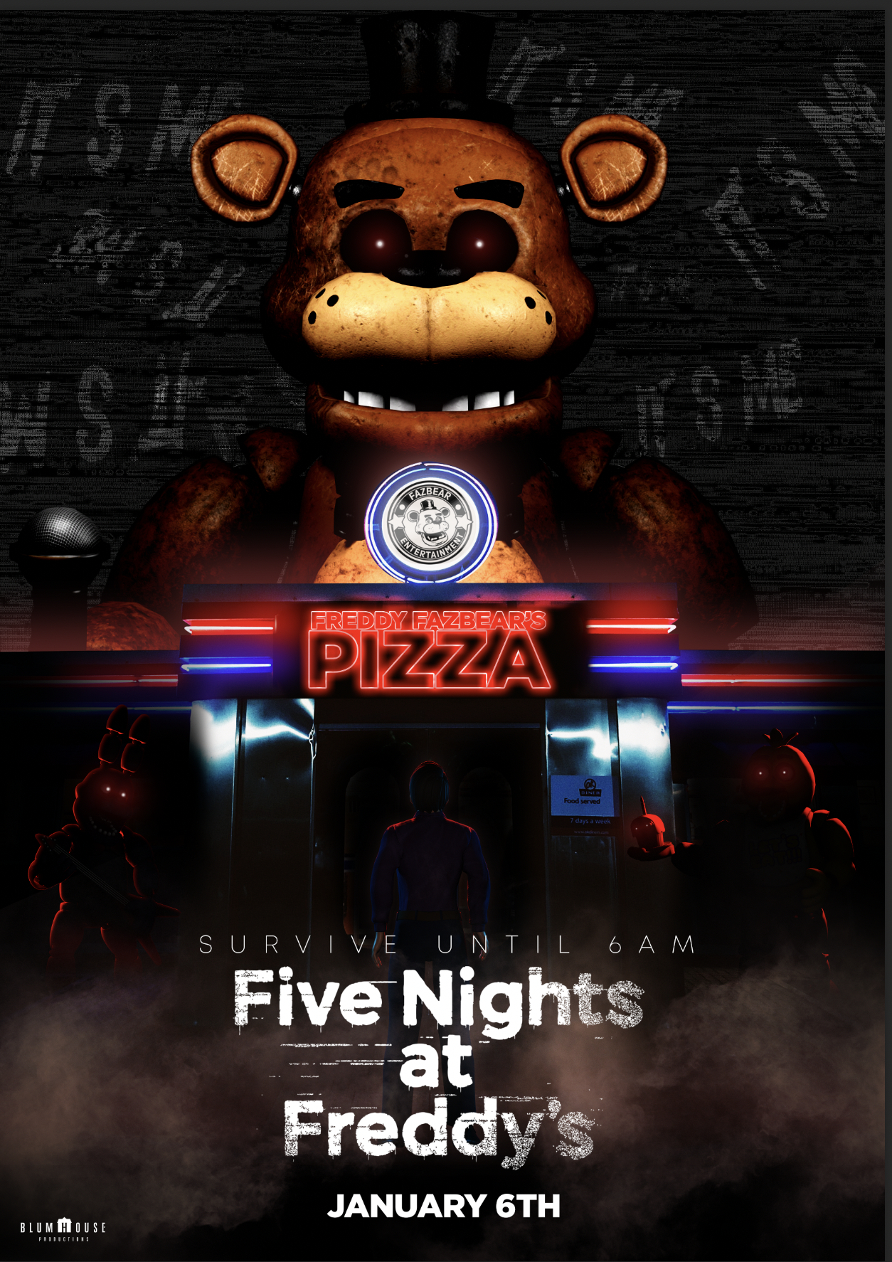 1260x1780 I made a poster for the FNAF Movie! Models are not mine! Feedback Appreciated!, Phone