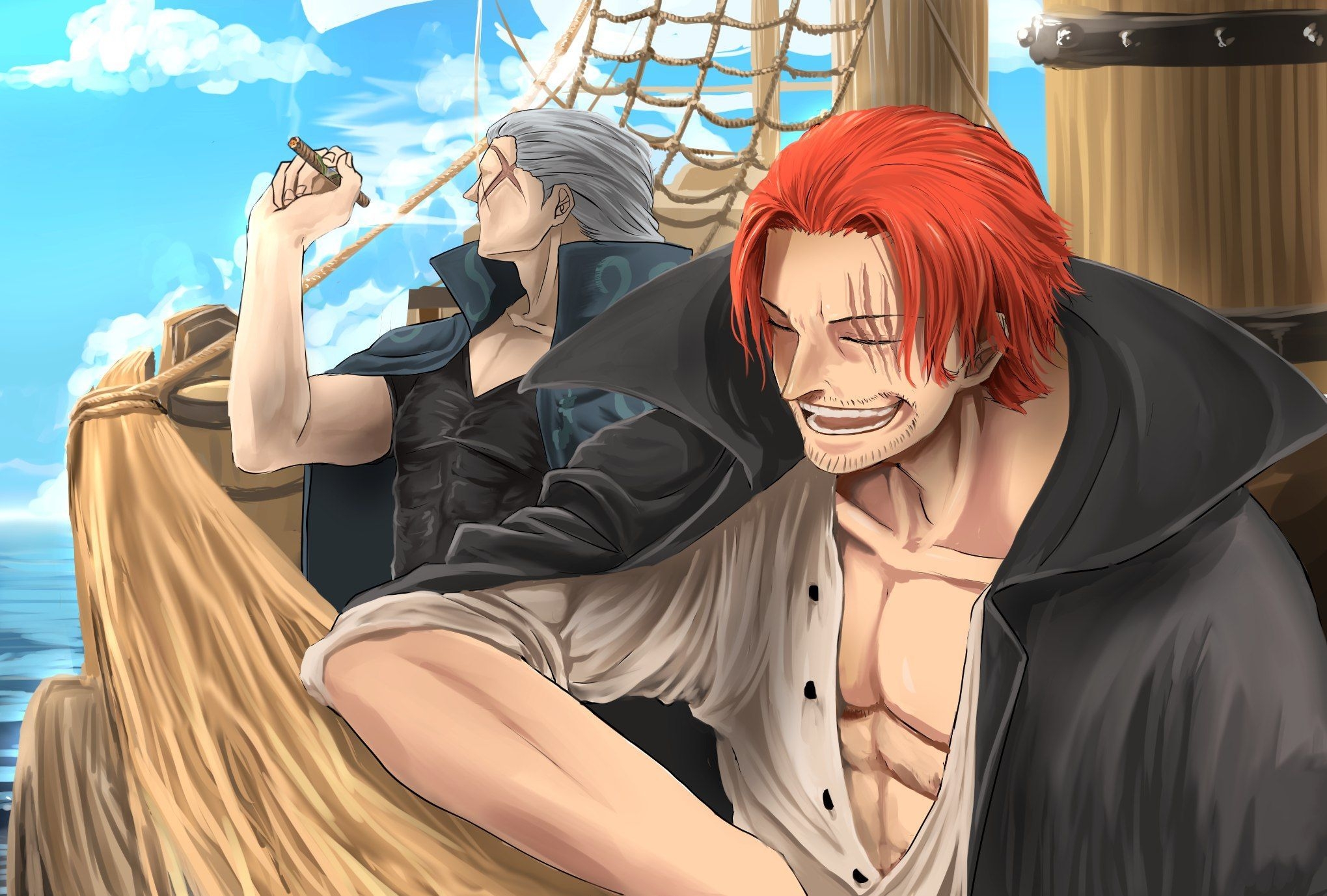 2040x1380 One Piece, Shanks, Ben Beckman, Desktop