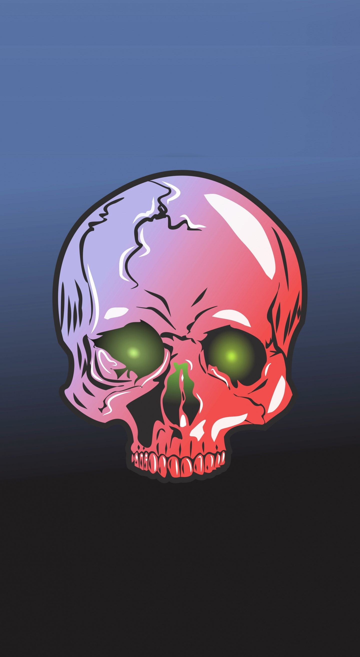 1440x2630 Download Scary skull, glowing eyes, art wallpaper, 1440x Samsung Galaxy Note 8, Phone